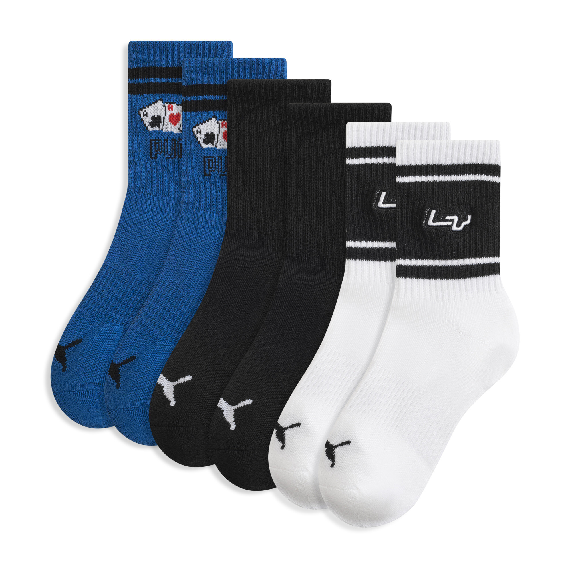 PUMA Las Vegas Women's Low Crew Socks (3-Pack) in White, Size 9-11