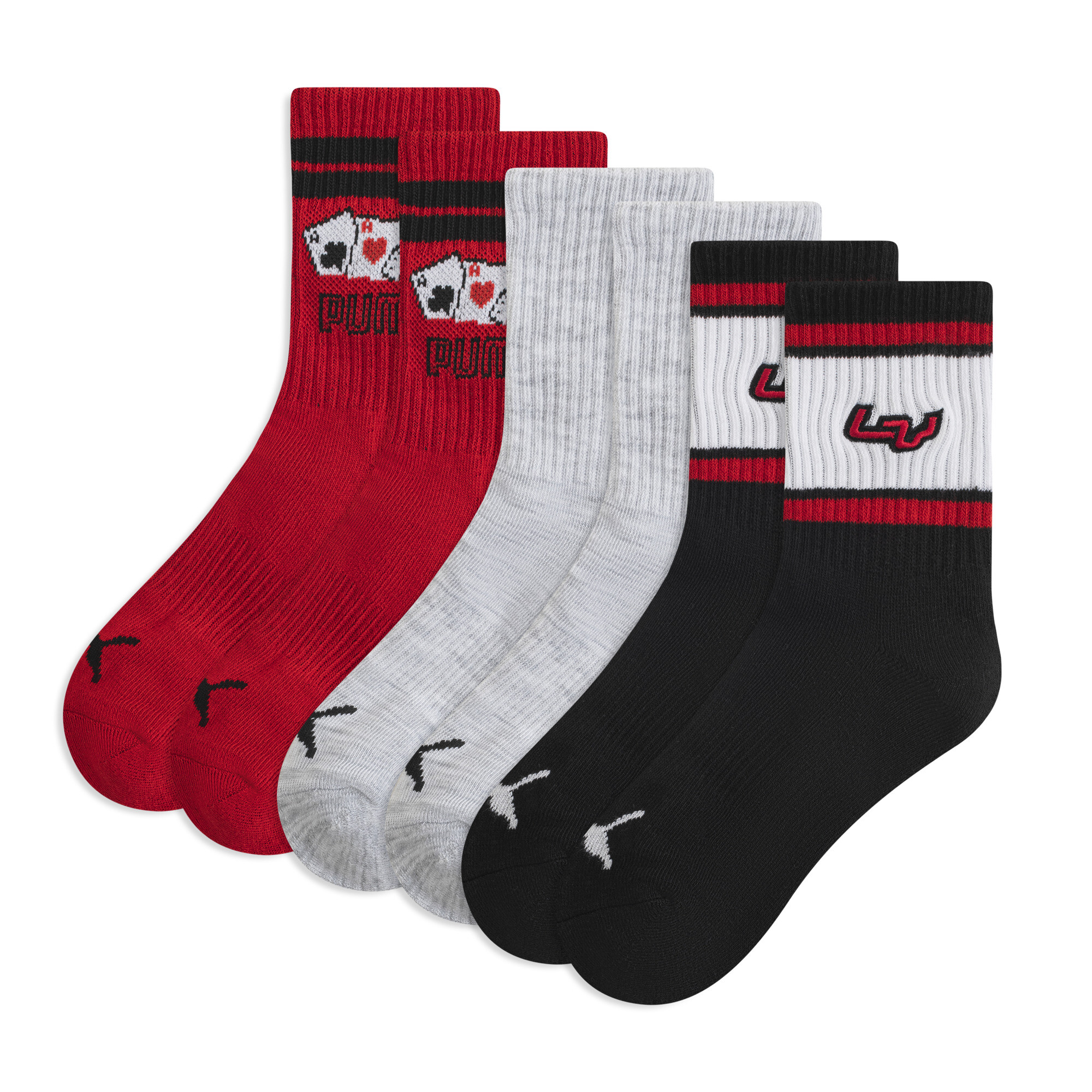 Puma Las Vegas Women's Low Crew Socks (3-pack) In Multi
