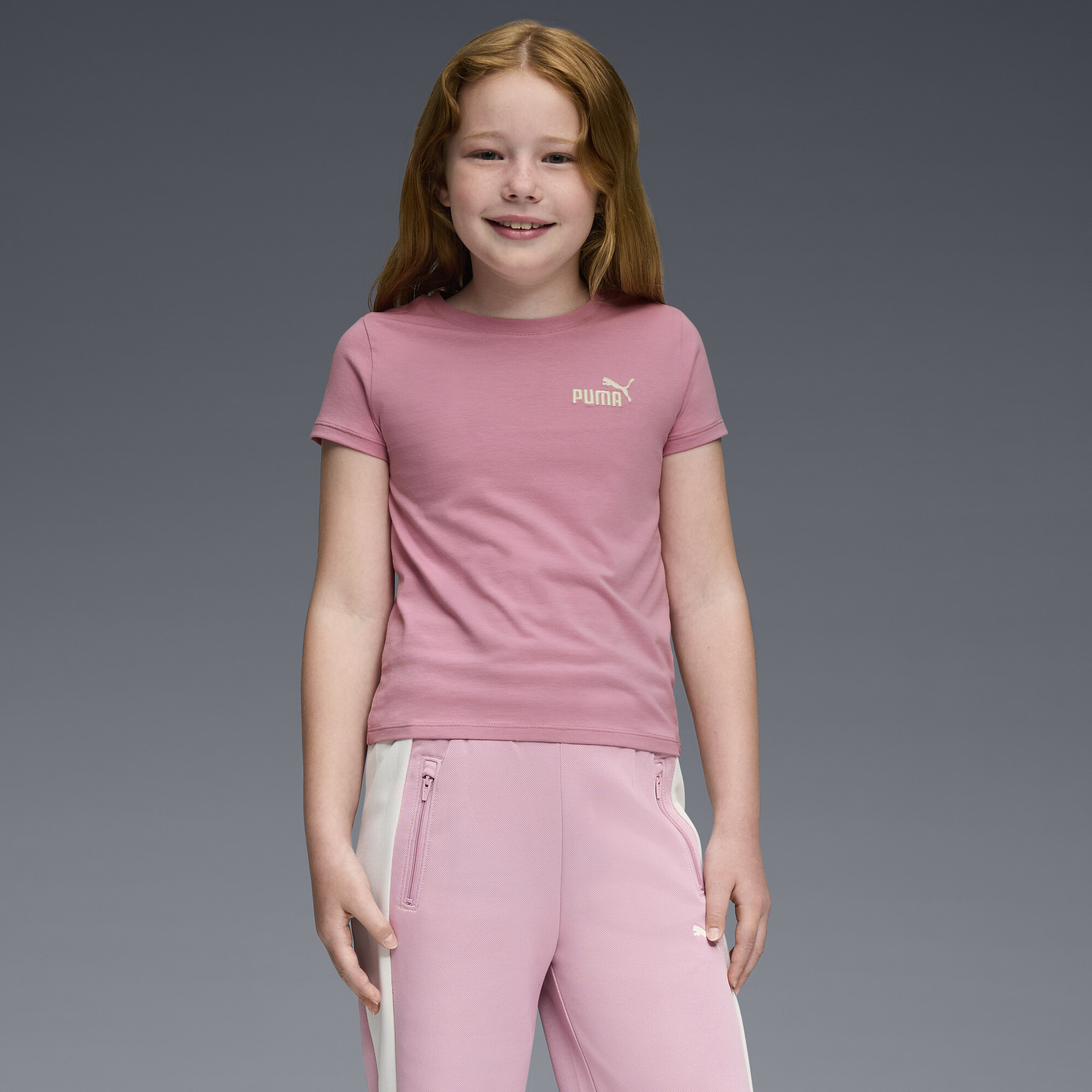 PUMA Essentials Big Kids' Baby T-Shirt in Pink, Size M