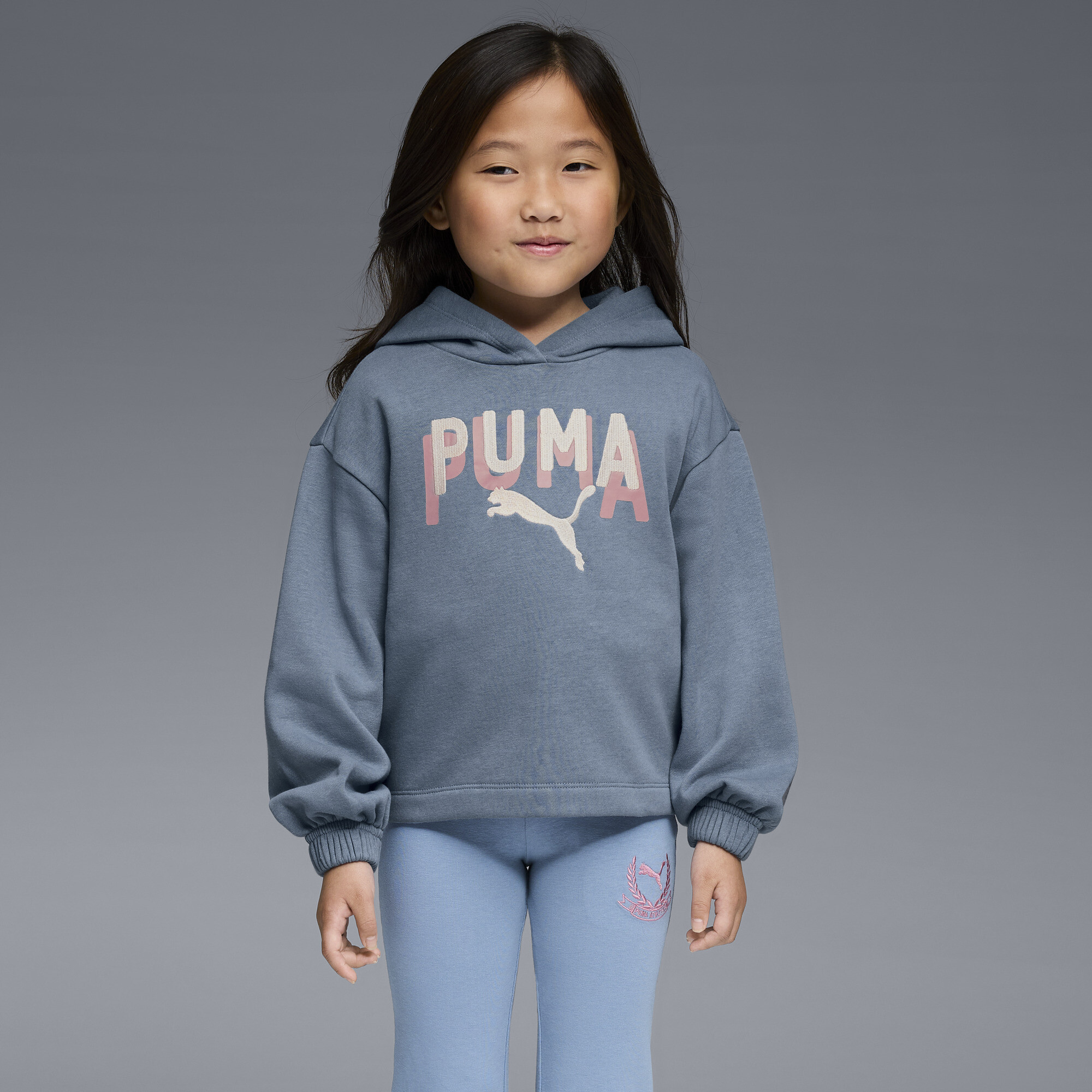 PUMA Class Pack Big Kids' Fleece Hoodie Shoes in Blue, Size S