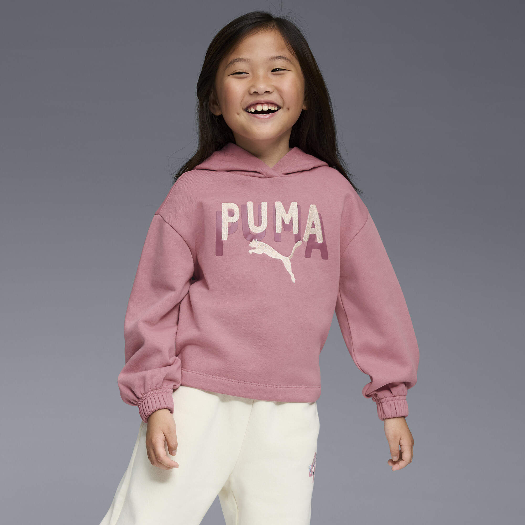 PUMA Class Pack Big Kids' Fleece Hoodie Shoes in Pink, Size M