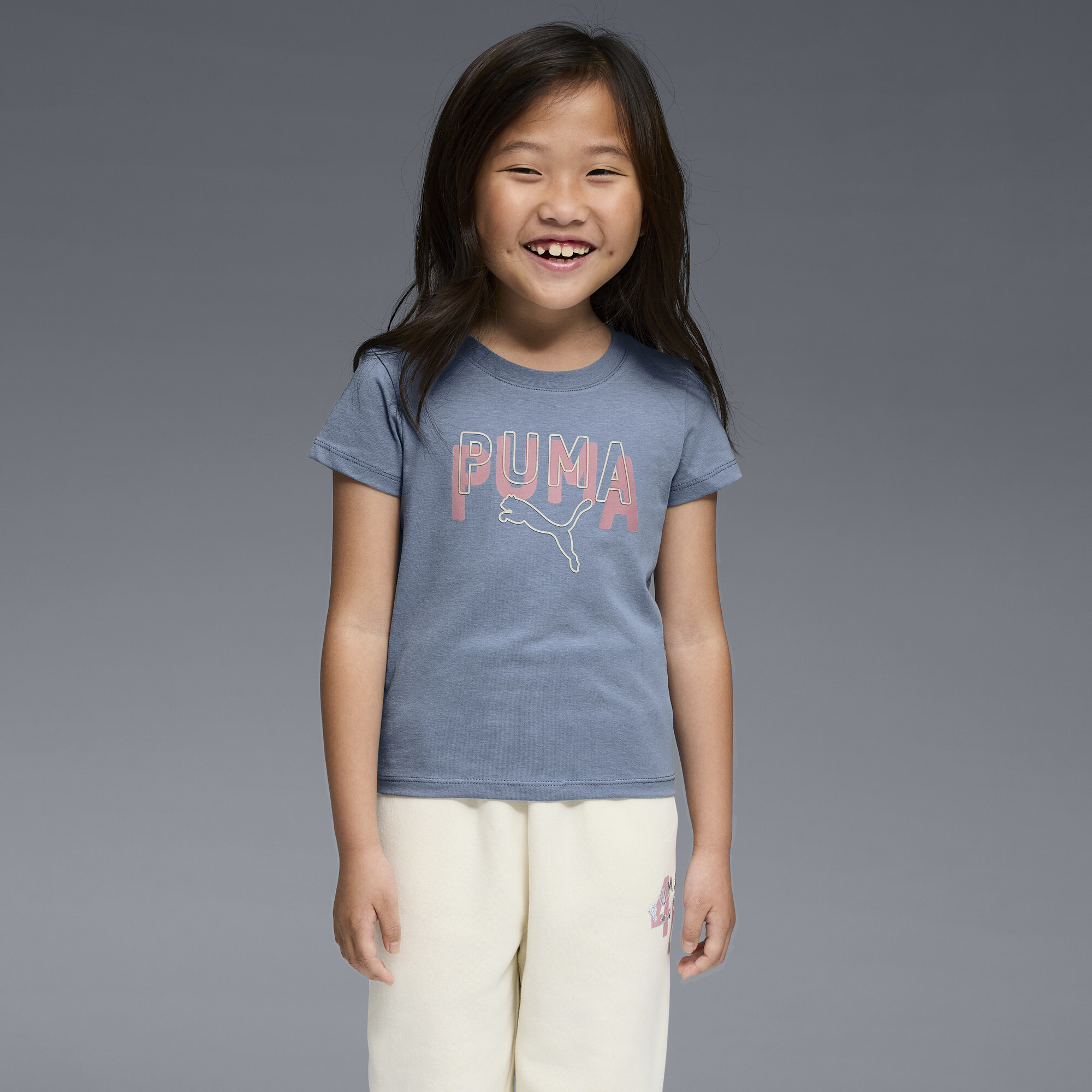 PUMA Class Pack Big Kids' Stretch Baby T-Shirt in Blue, Size L