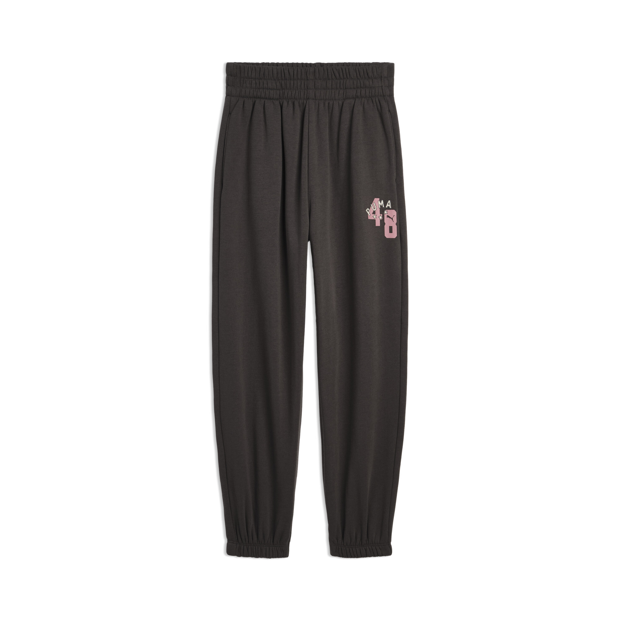 Puma Class Pack Little Kids' High Waist Fleece Joggers Pant In Brown
