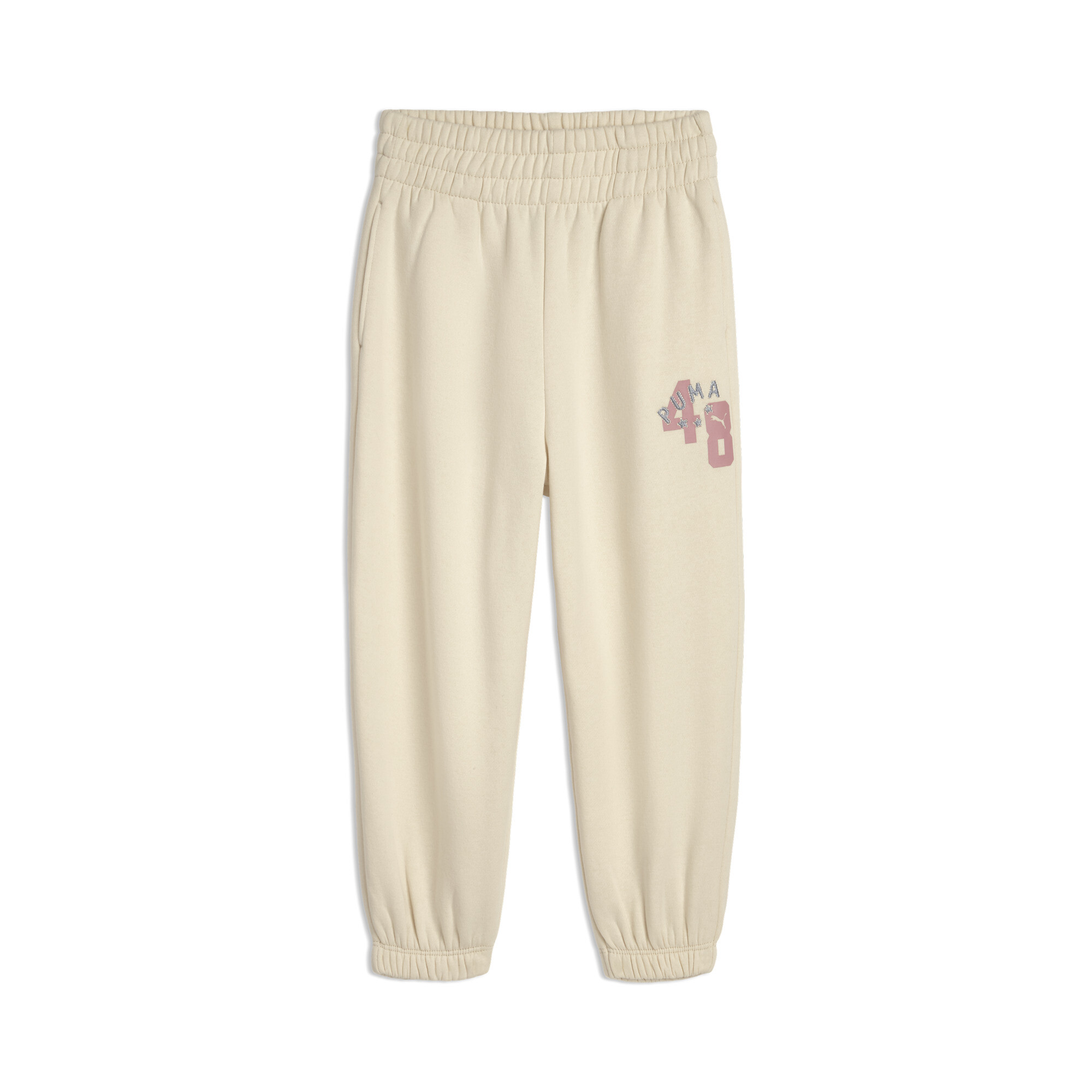 Puma Class Pack Little Kids' High Waist Fleece Joggers Pant In Neutral