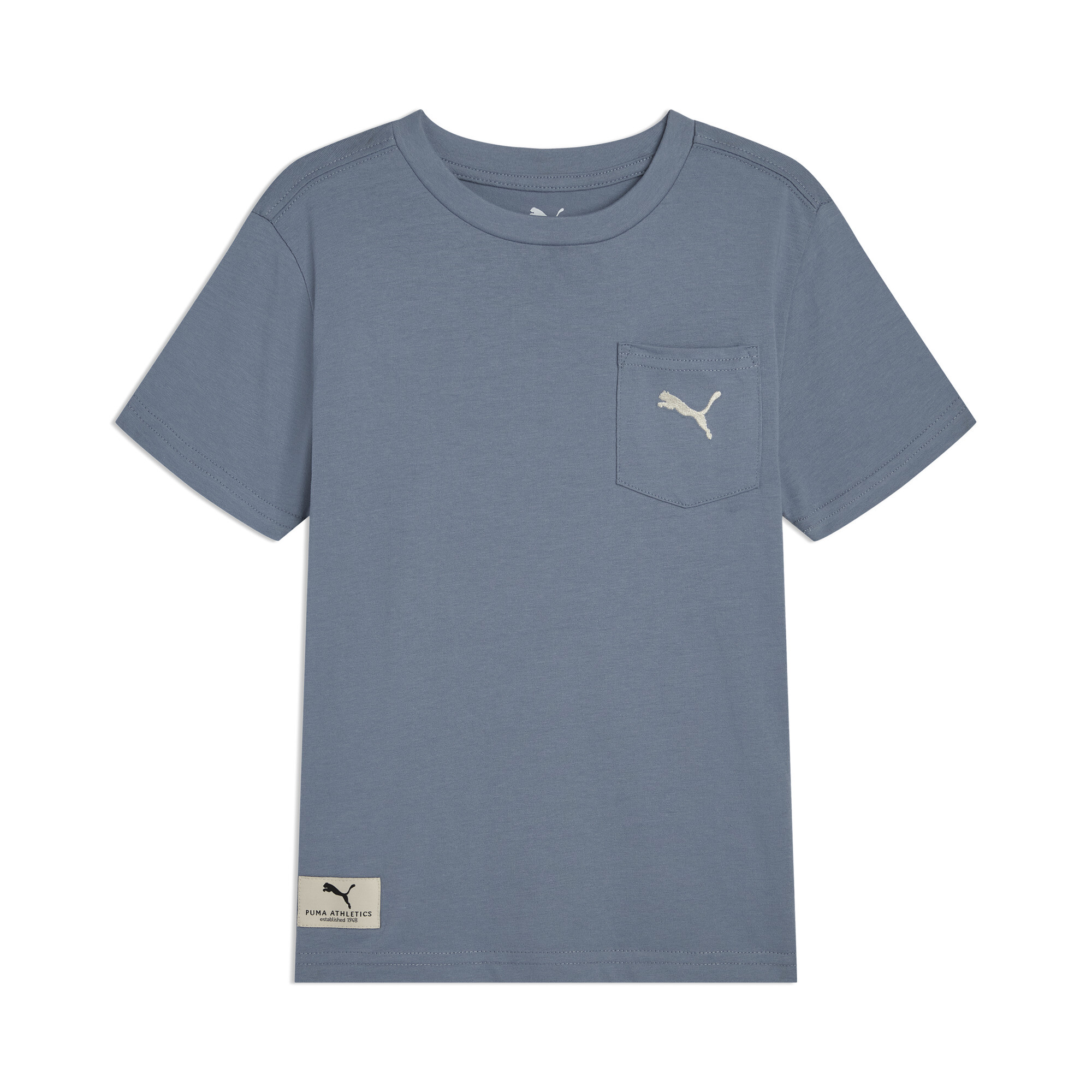 Puma Class Pack Little Kids' Pocket T-shirt In Gray
