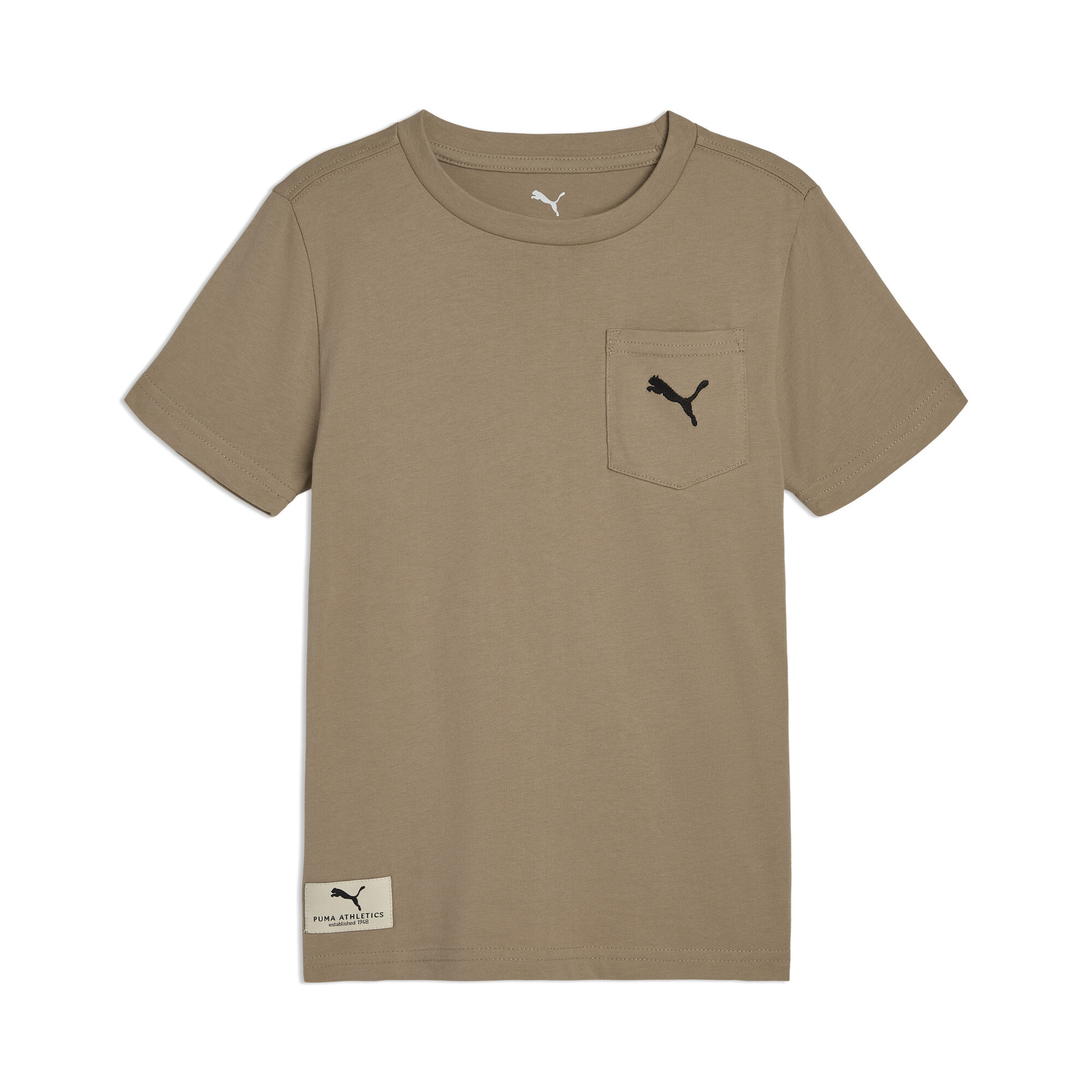 Puma Class Pack Big Kids' Pocket T-shirt In Brown