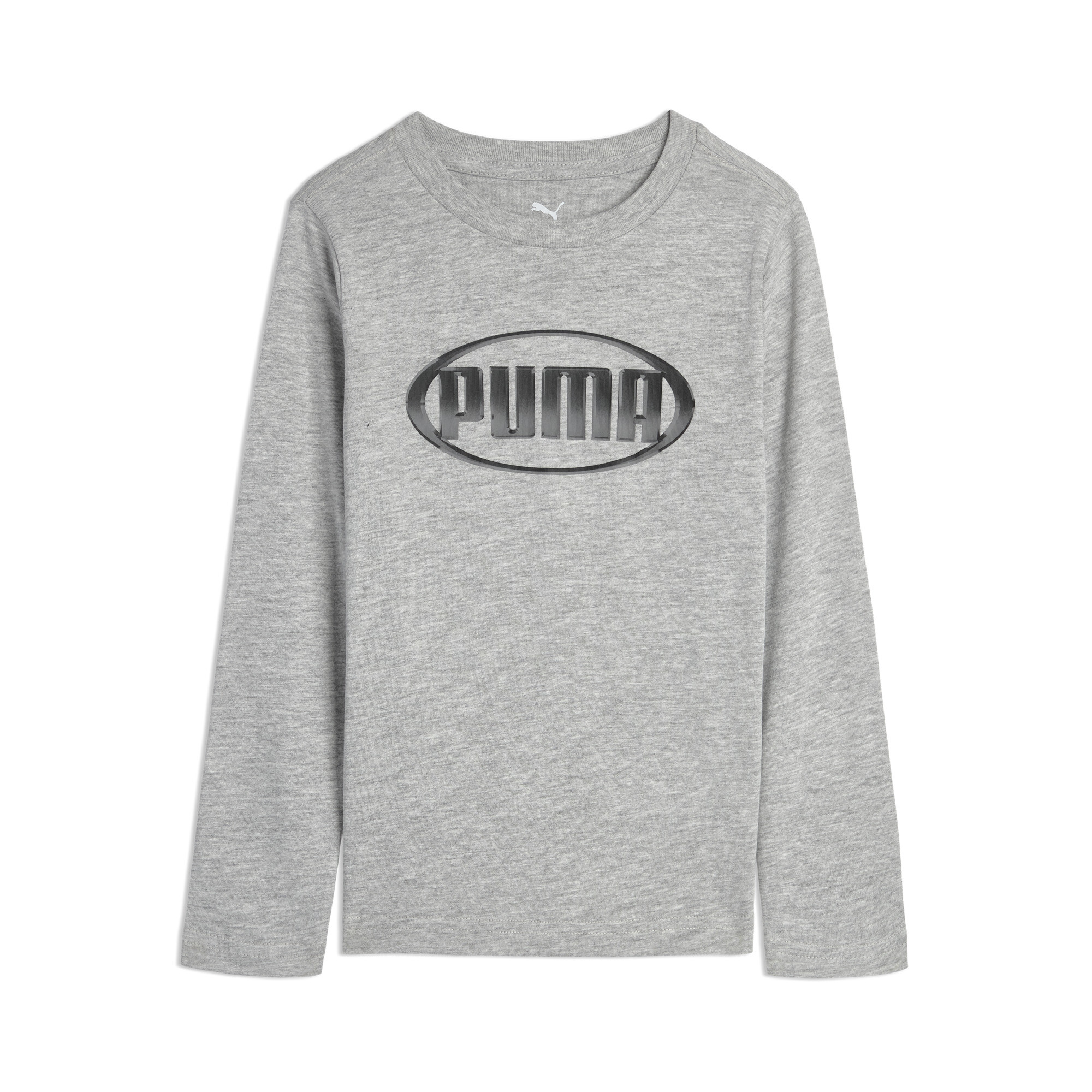 Puma Sport Pack Little Kids' Long Sleeve T-shirt In Gray