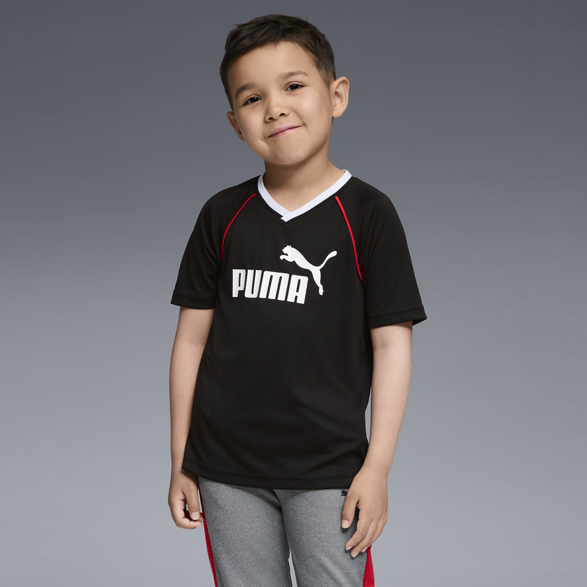 Puma Sport Pack Big Kids' Cotton Jersey T-shirt In Black