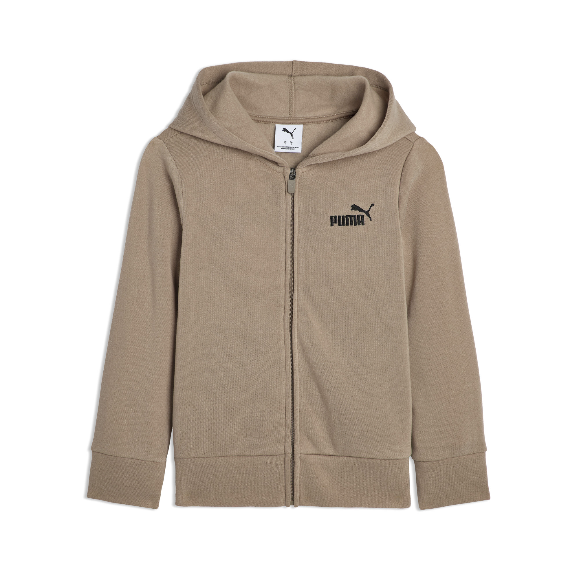 PUMA Basics Little Kids' Hoodie in Brown, Size XS