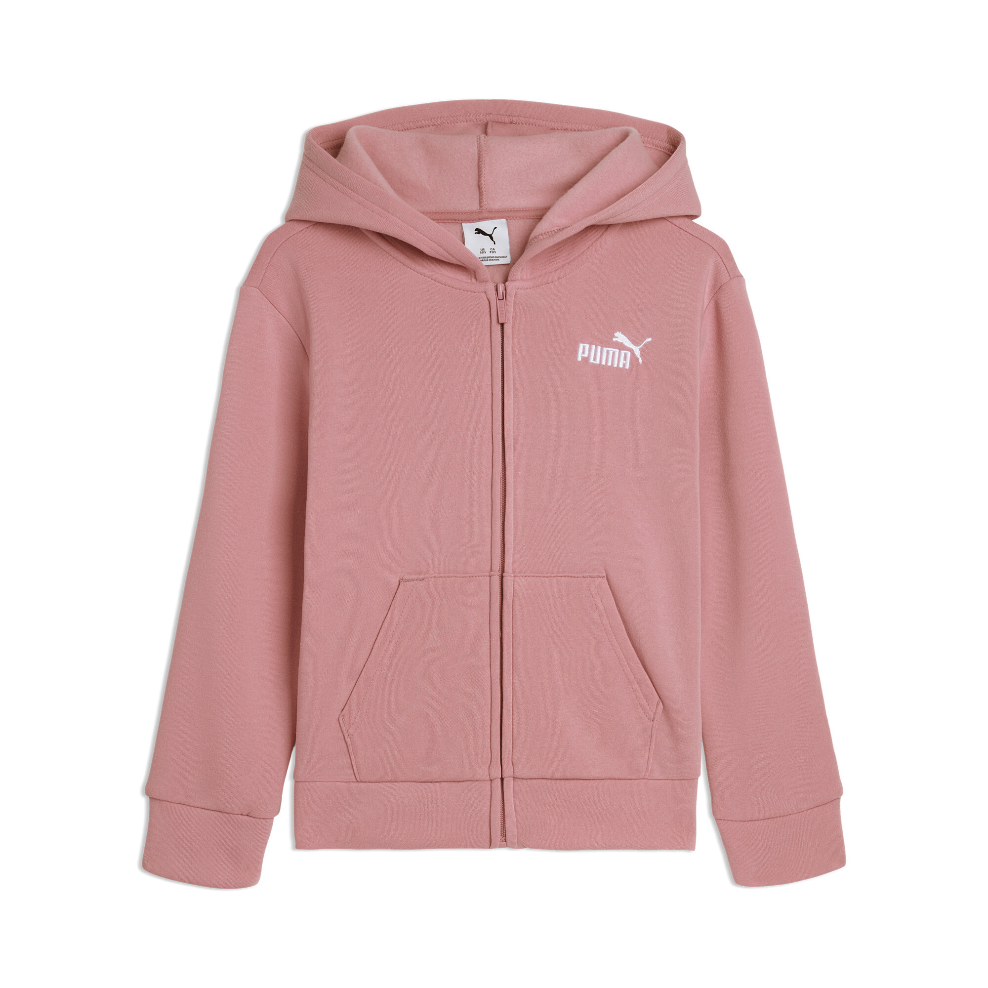PUMA Basic Essentials Little Kids' Hoodie in Pink, Size 5
