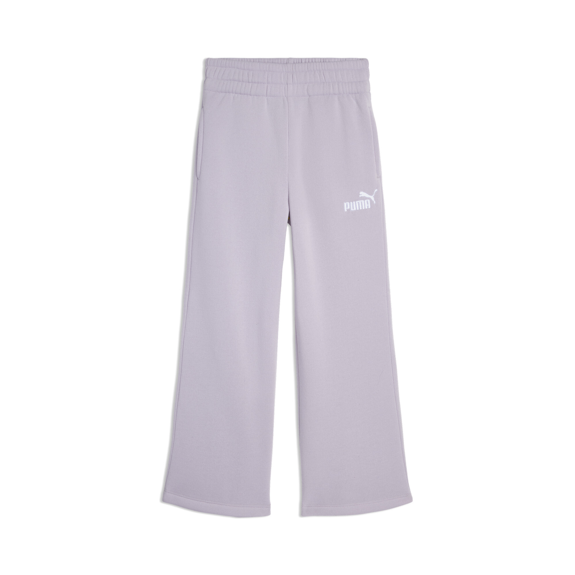 Puma Basic Essentials Little Kids' Wide Leg Fleece Pants In Purple