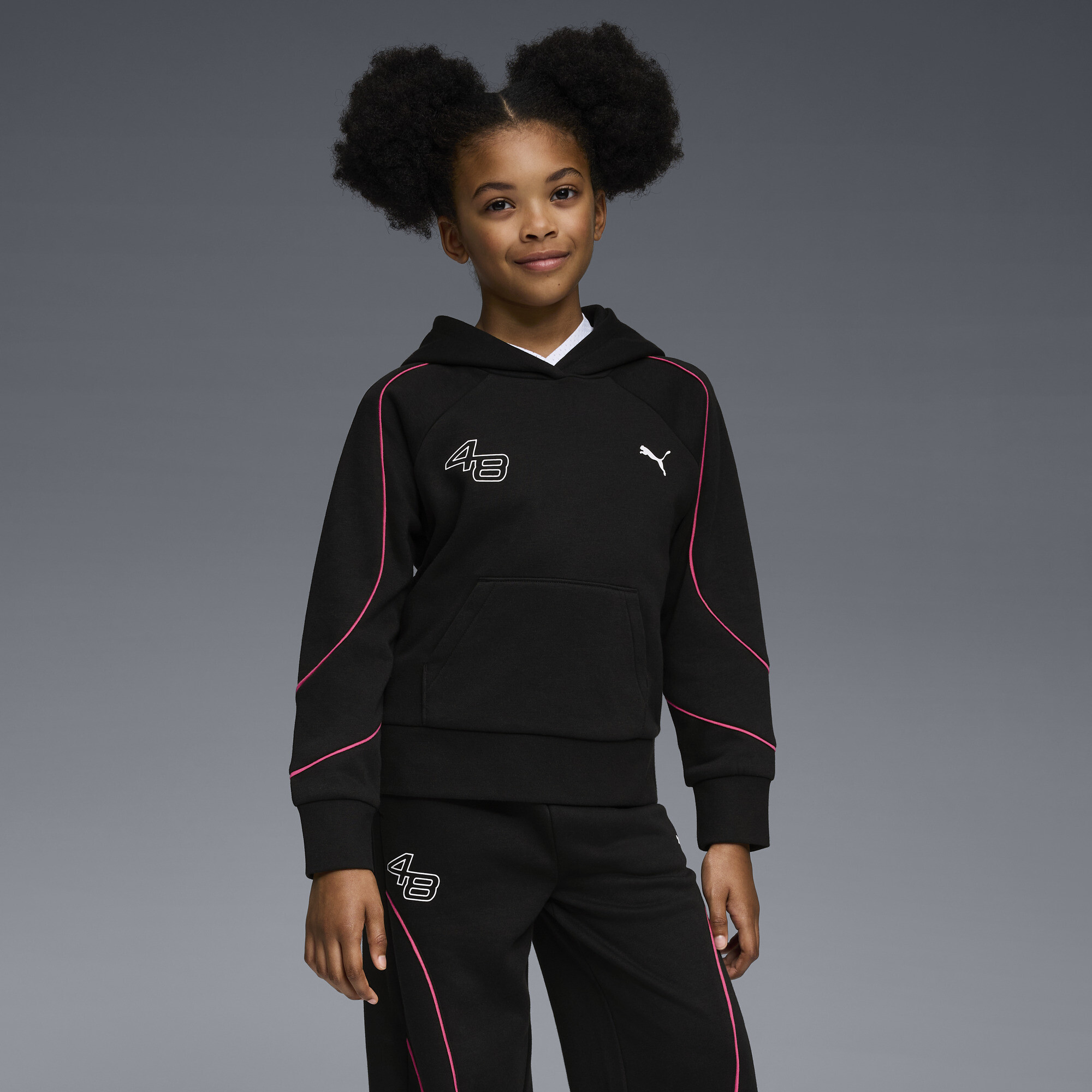 PUMA Star Drive Big Kids' Fleece Hoodie in Black, Size XL