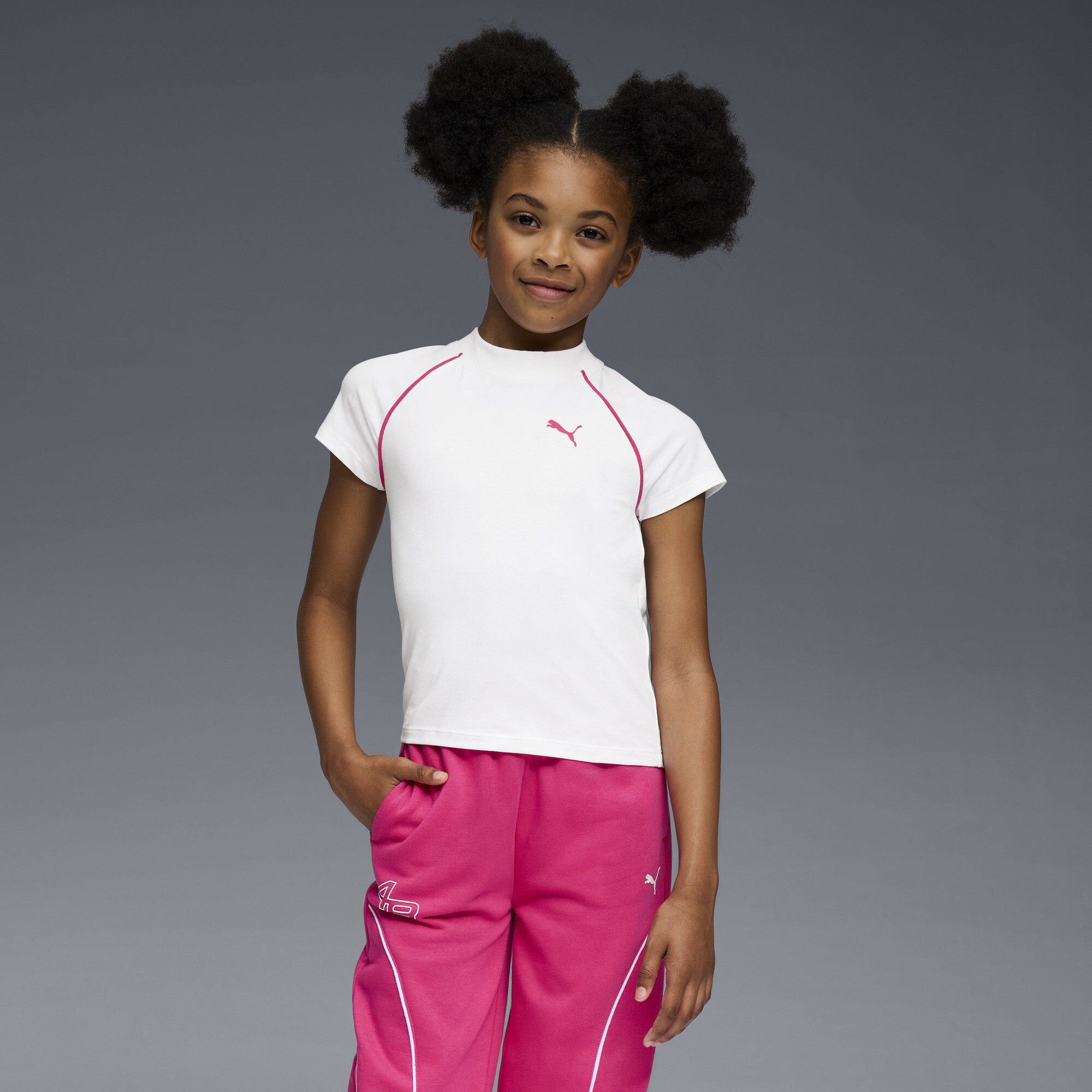 PUMA Star Drive Big Kids' Baby T-Shirt in White, Size M