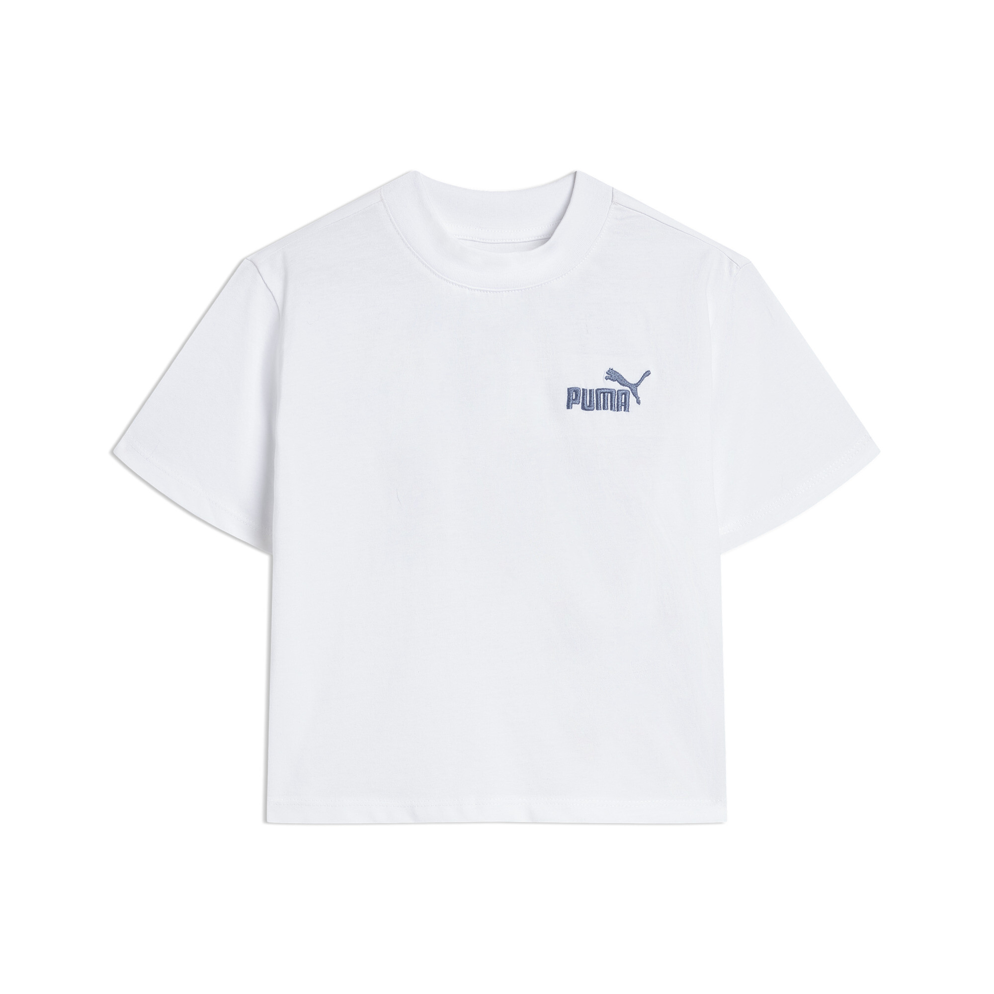 PUMA Nature Pack Little Kids' Cotton Jersey T-Shirt in White, Size 6