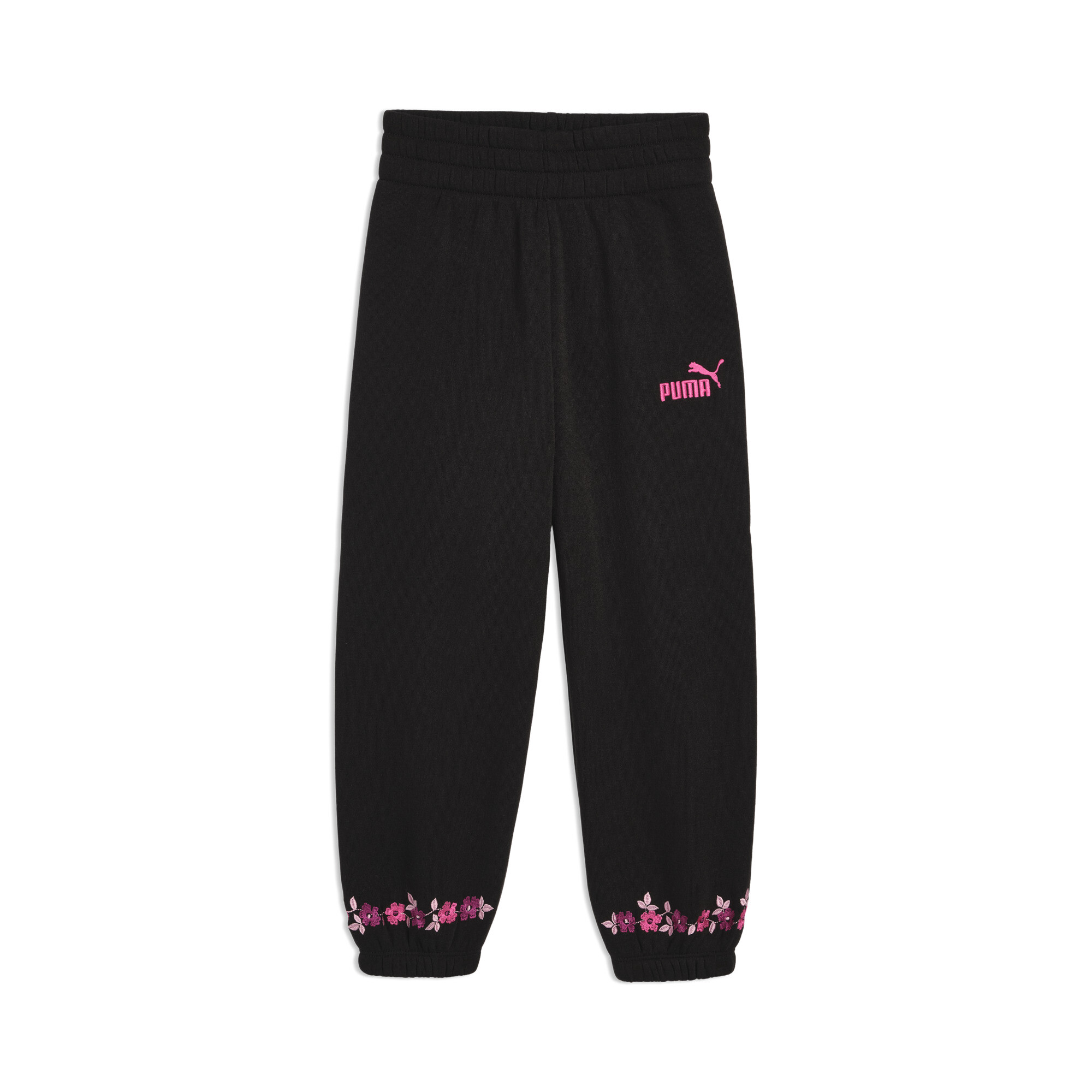 Puma Nature Pack Little Kids' Wide Leg Fleece Pants In Black