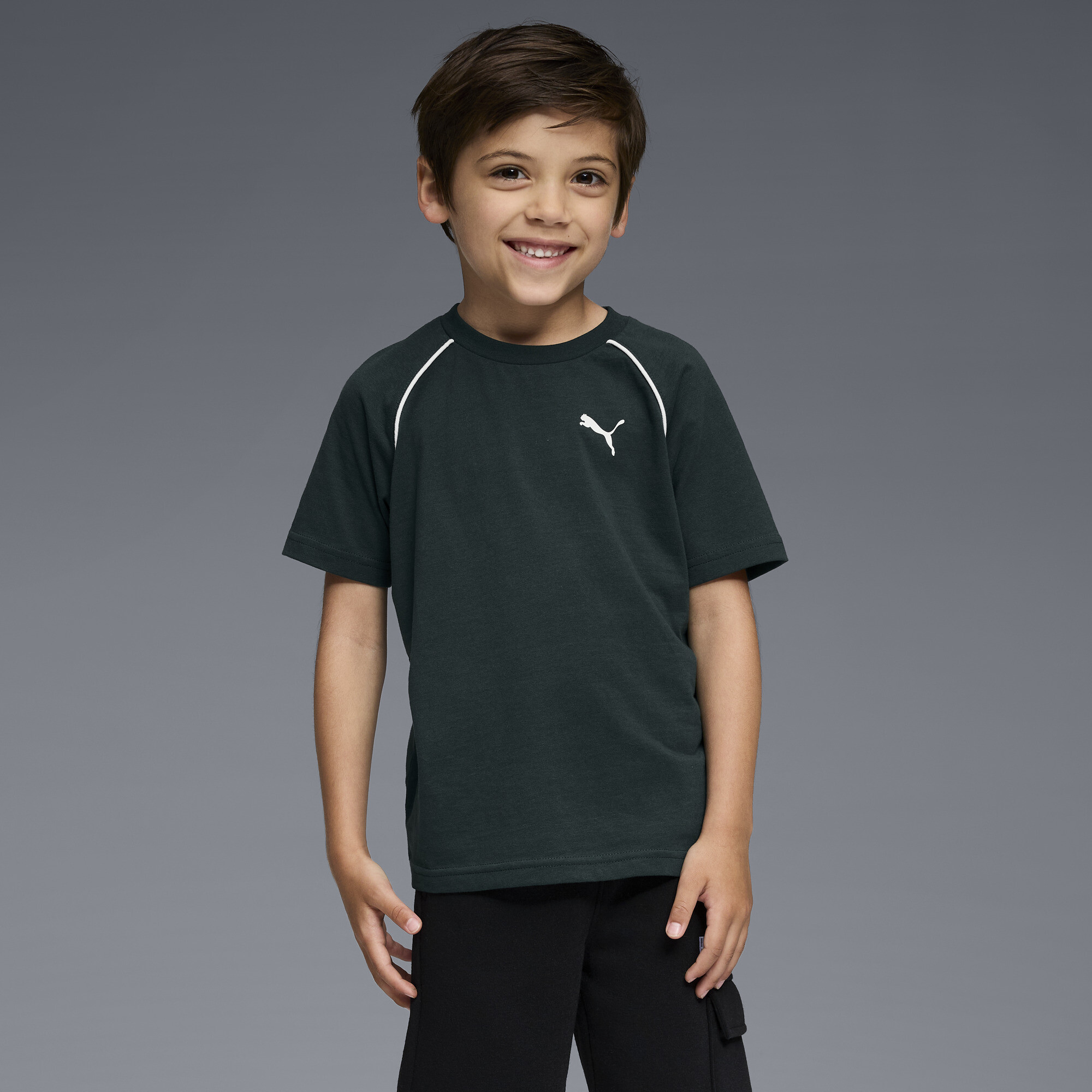 PUMA Speed Squad Big Kids' Fashion T-Shirt in Green, Size XL