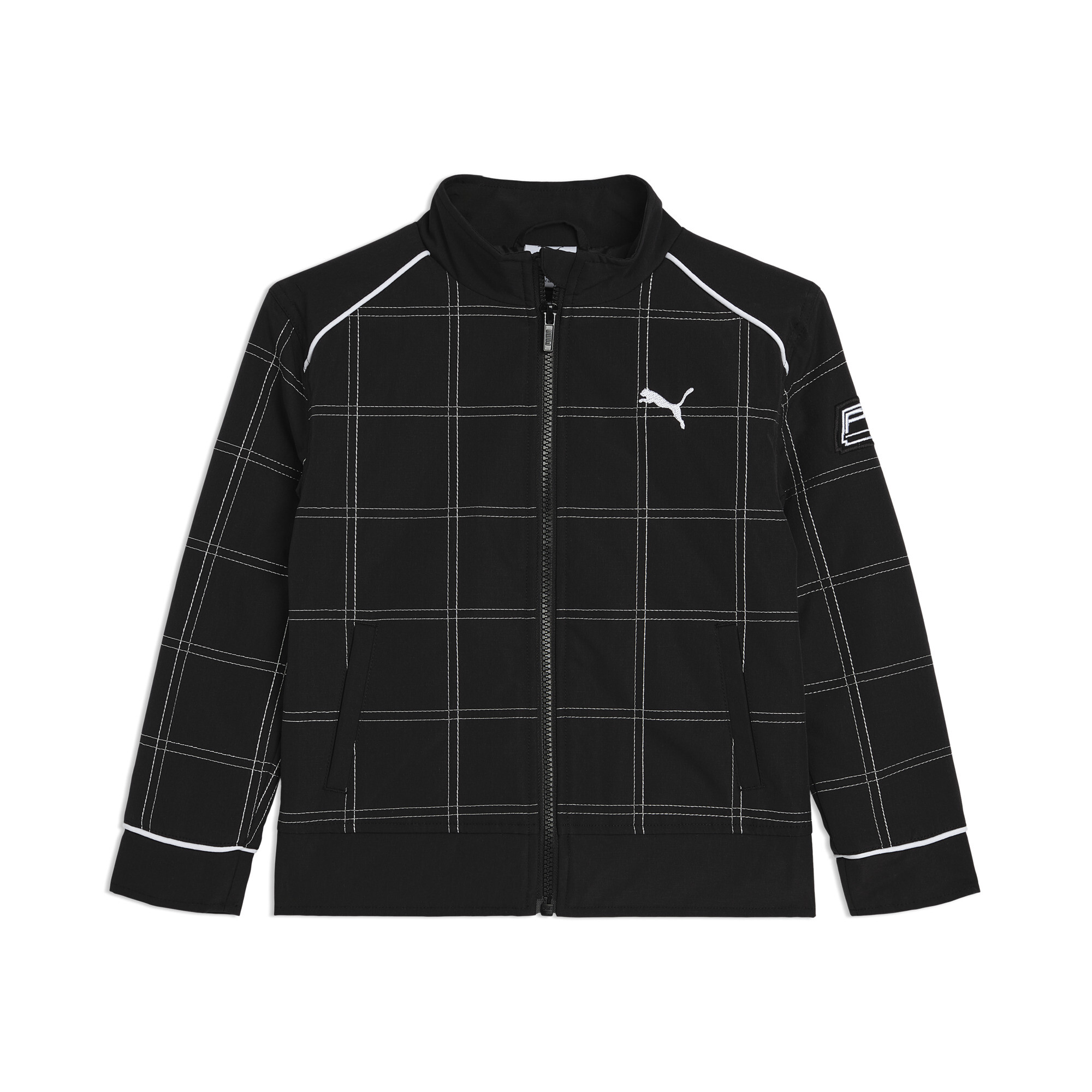 FUTURE.PUMA.ARCHIVE Big Kids' Quilted Jacket in Black, Size M