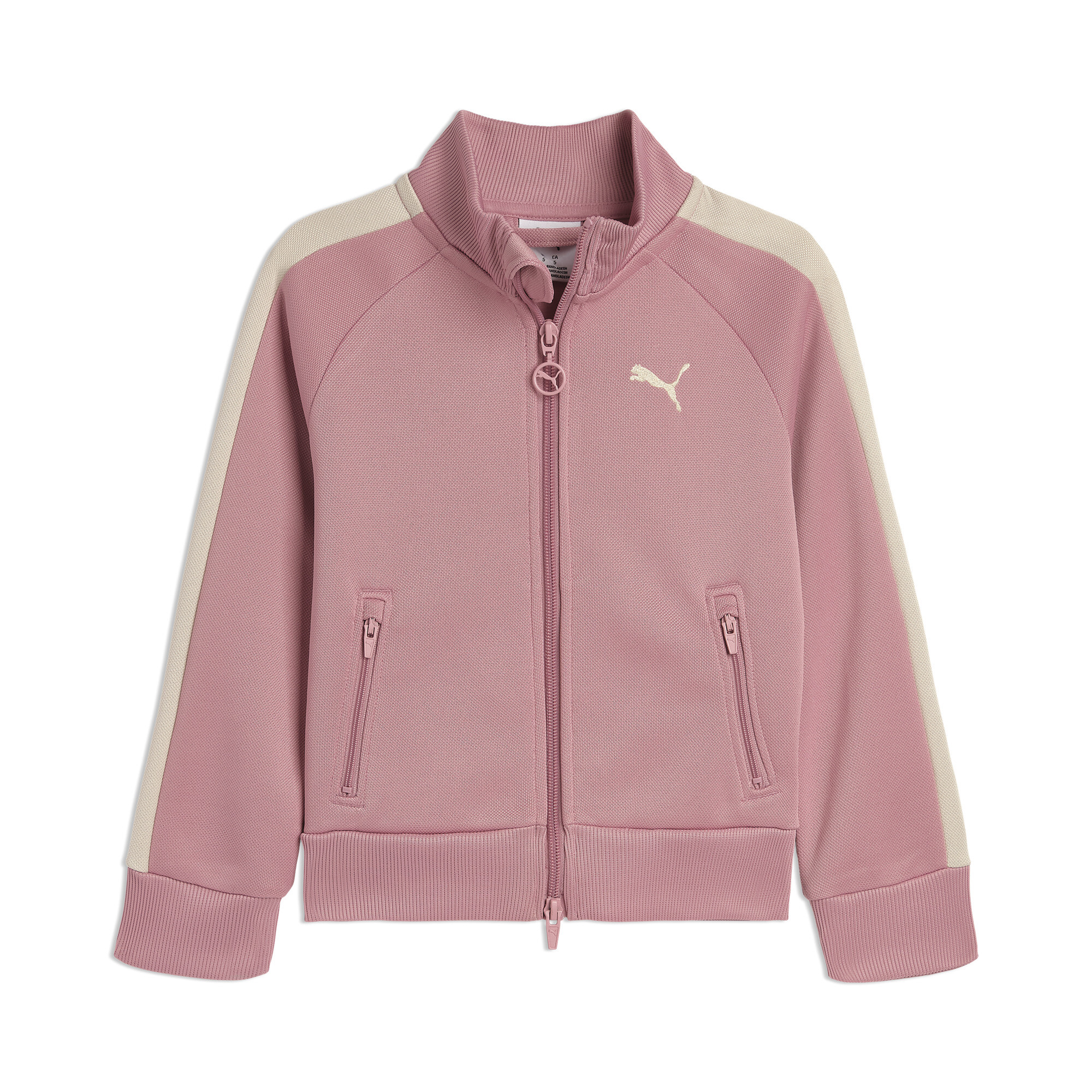 PUMA T7 Little Kids' Heavyweight Track Jacket in Pink, Size 5