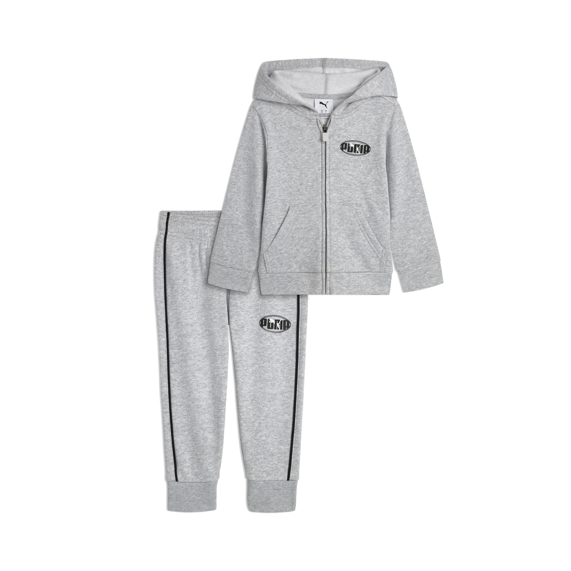 Chandail à fermeture éclair et pantalon de survêtement assortis en molleton  Bébé, Gris, Toddler | 943238_02