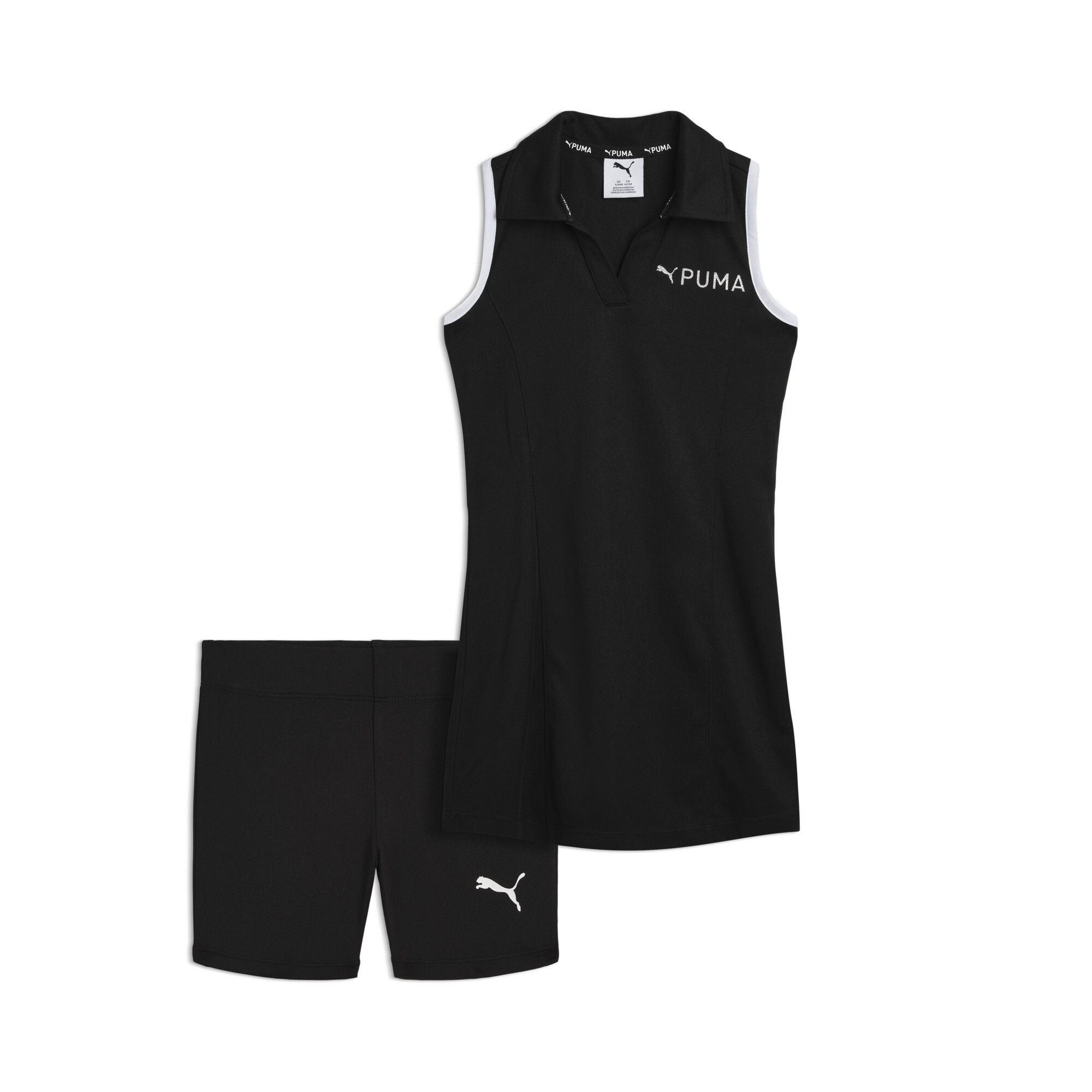 PUMA Active Essentials Little Kids Moisture Wicking Dress and Shorts in Black Size 5 28$