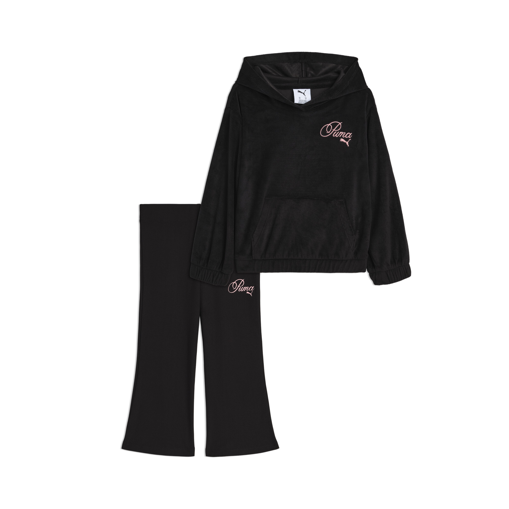 PUMA Matching Setss Velour Hoodie and Flare Leggings Toddlers 35$