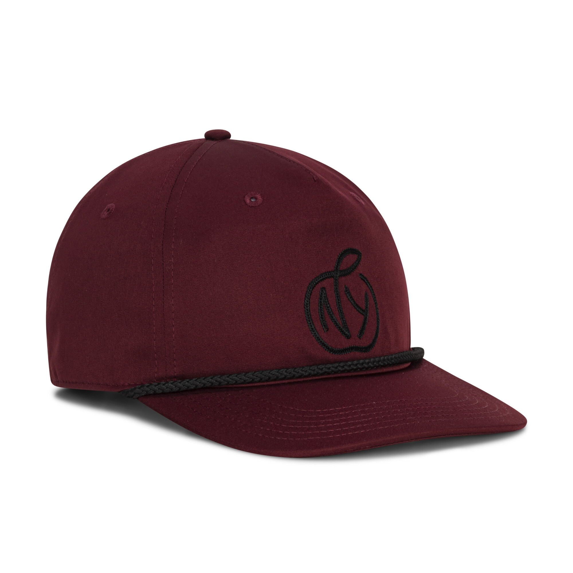 Puma Ny Apple Flat Brim Adjustable In Burgundy