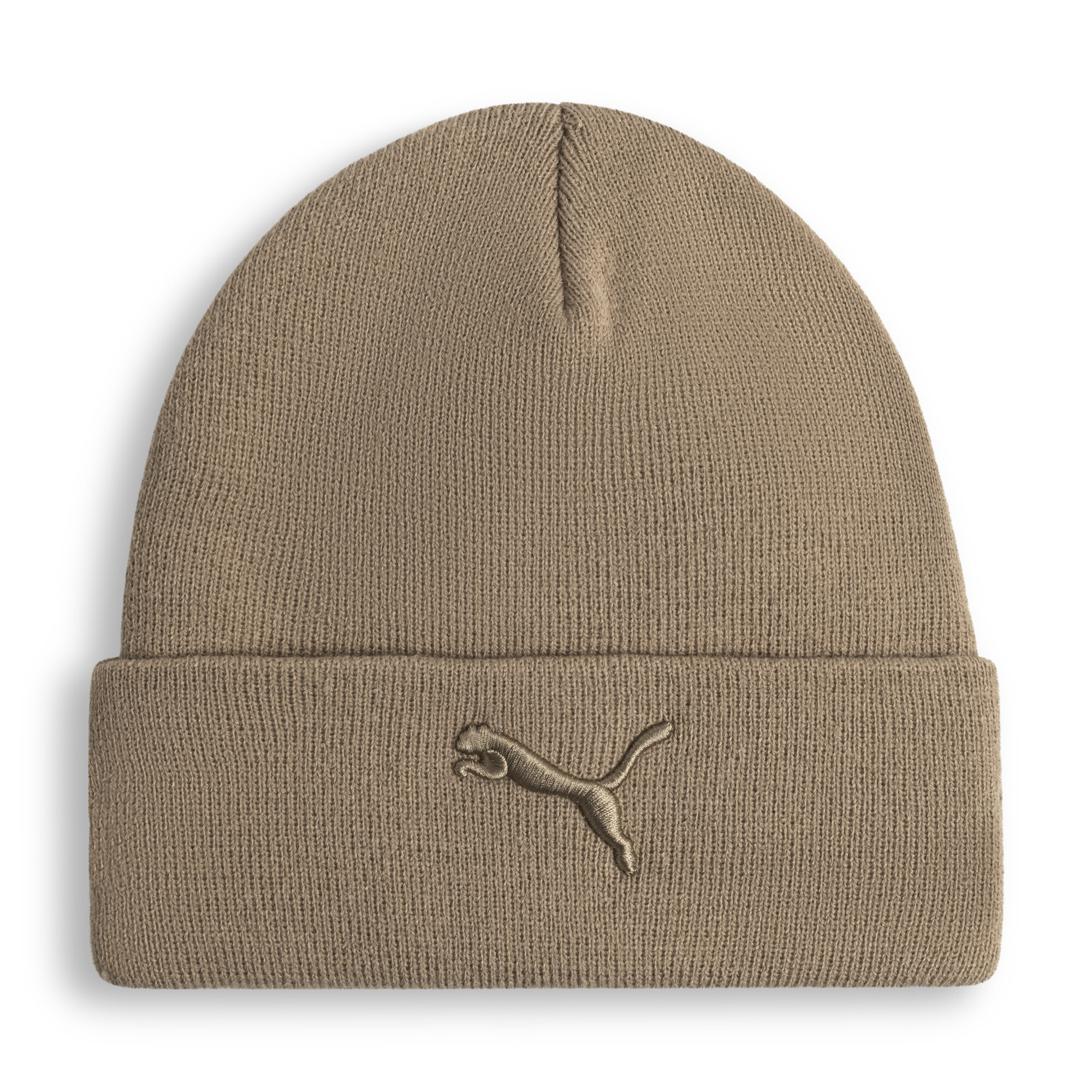 Puma Tonal Rib Cuff Beanie Hat Unisex In Brown