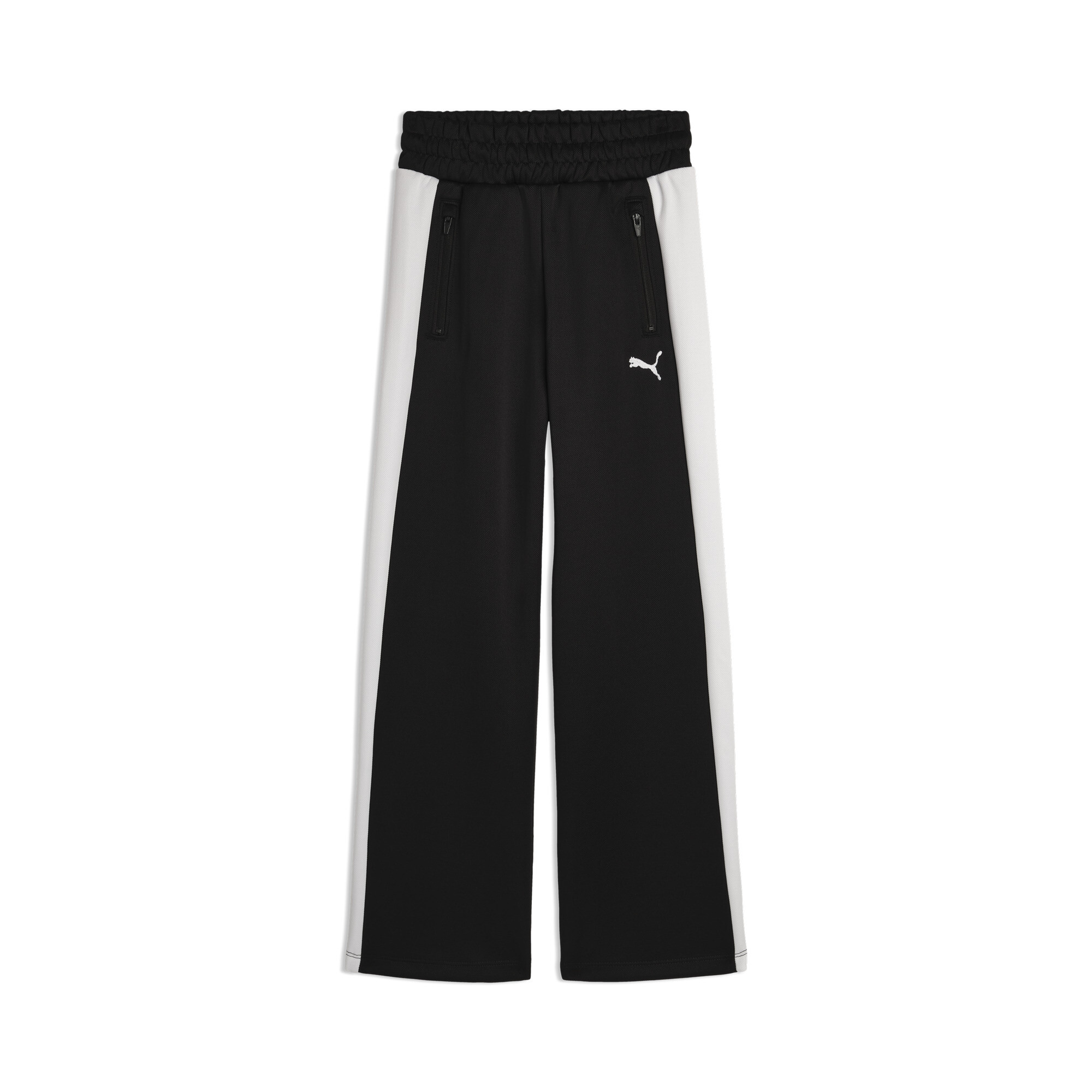 Puma T7 Big Kids' Heavyweight Wide Leg Pants In Black