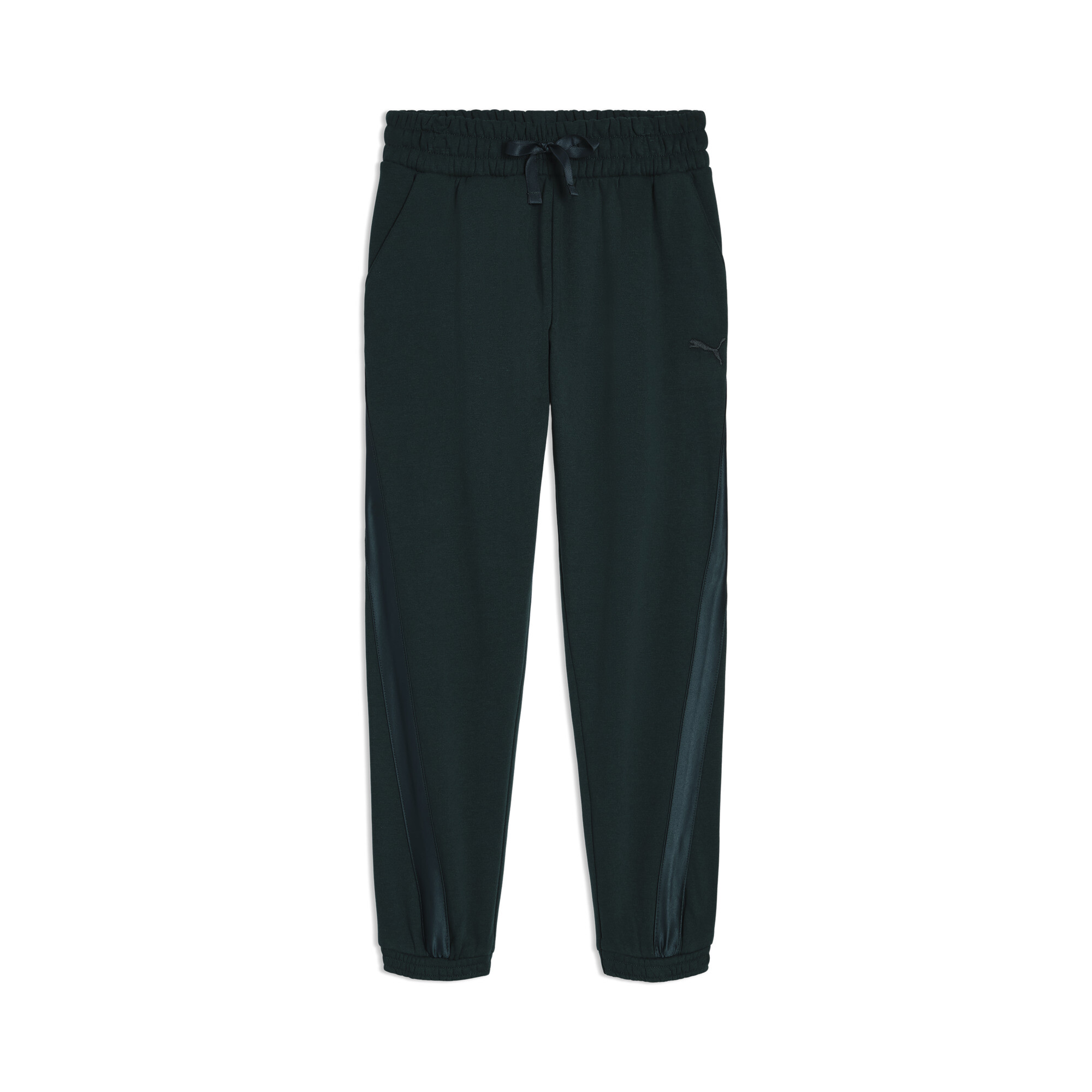 PUMA Essentials Satin Big Kids' Fleece Joggers in Green, Size S