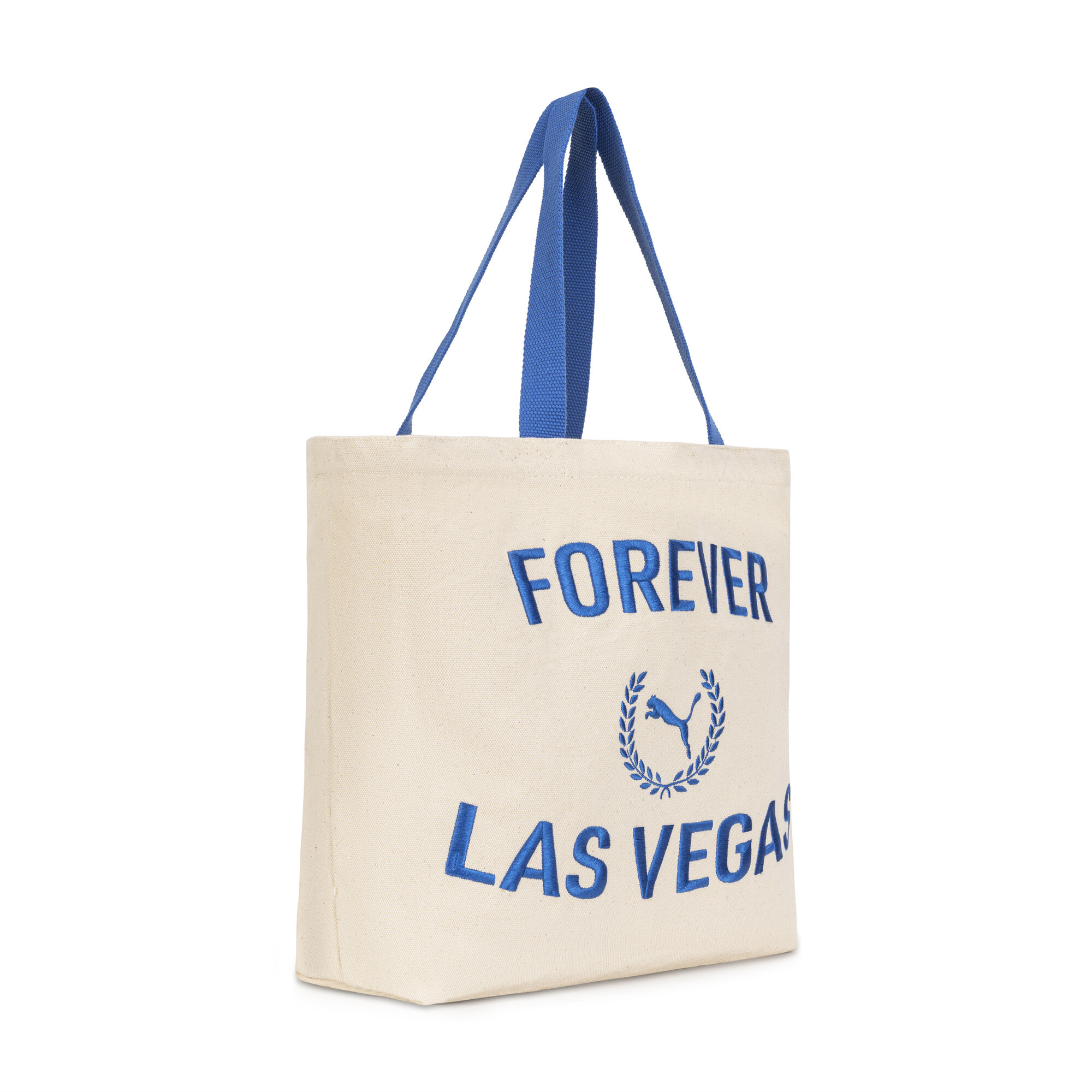 PUMA City Bound Canvas Tote Bag in Beige