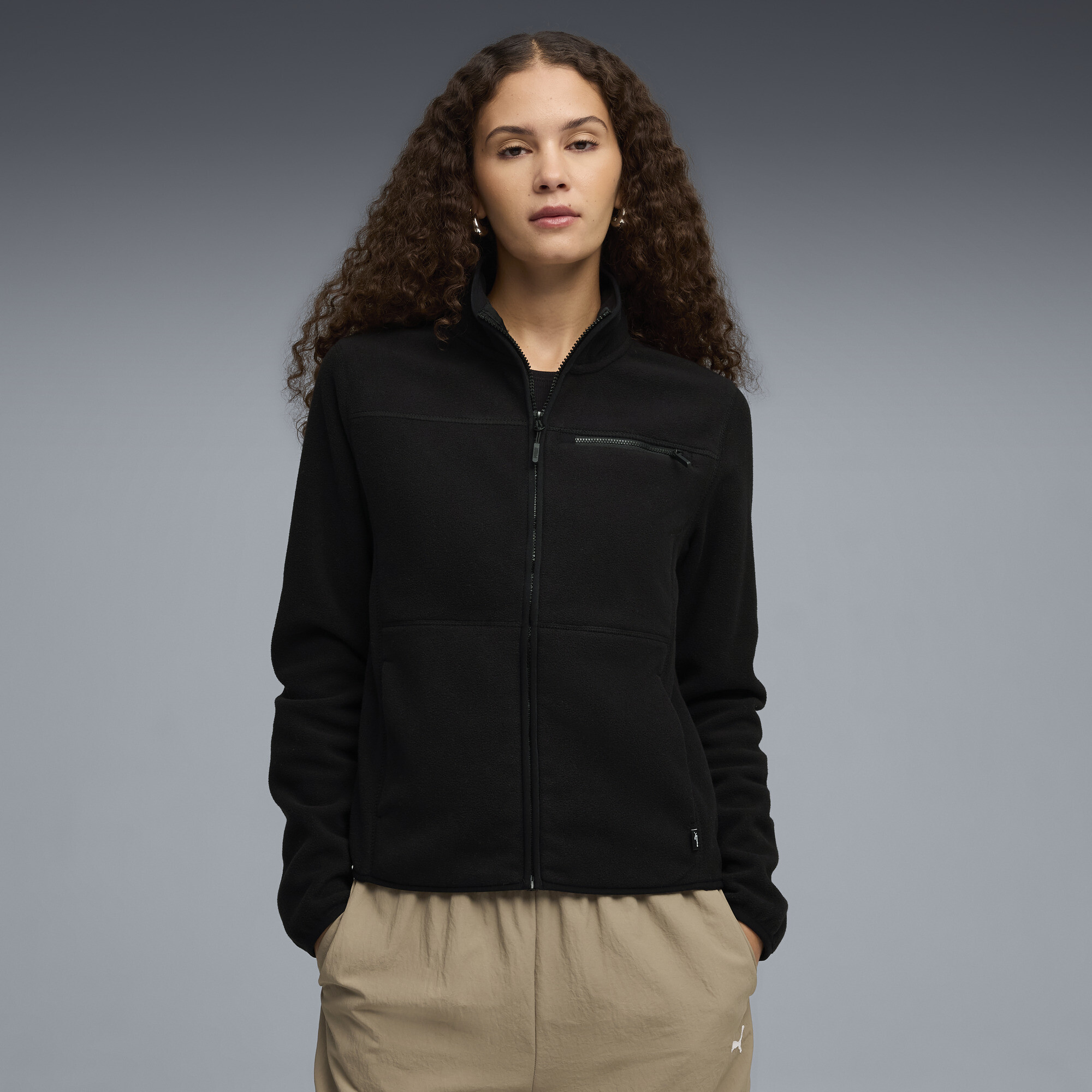 PUMA Polar Fleece Women's Fleece Insulated Jacket in Black, Size S