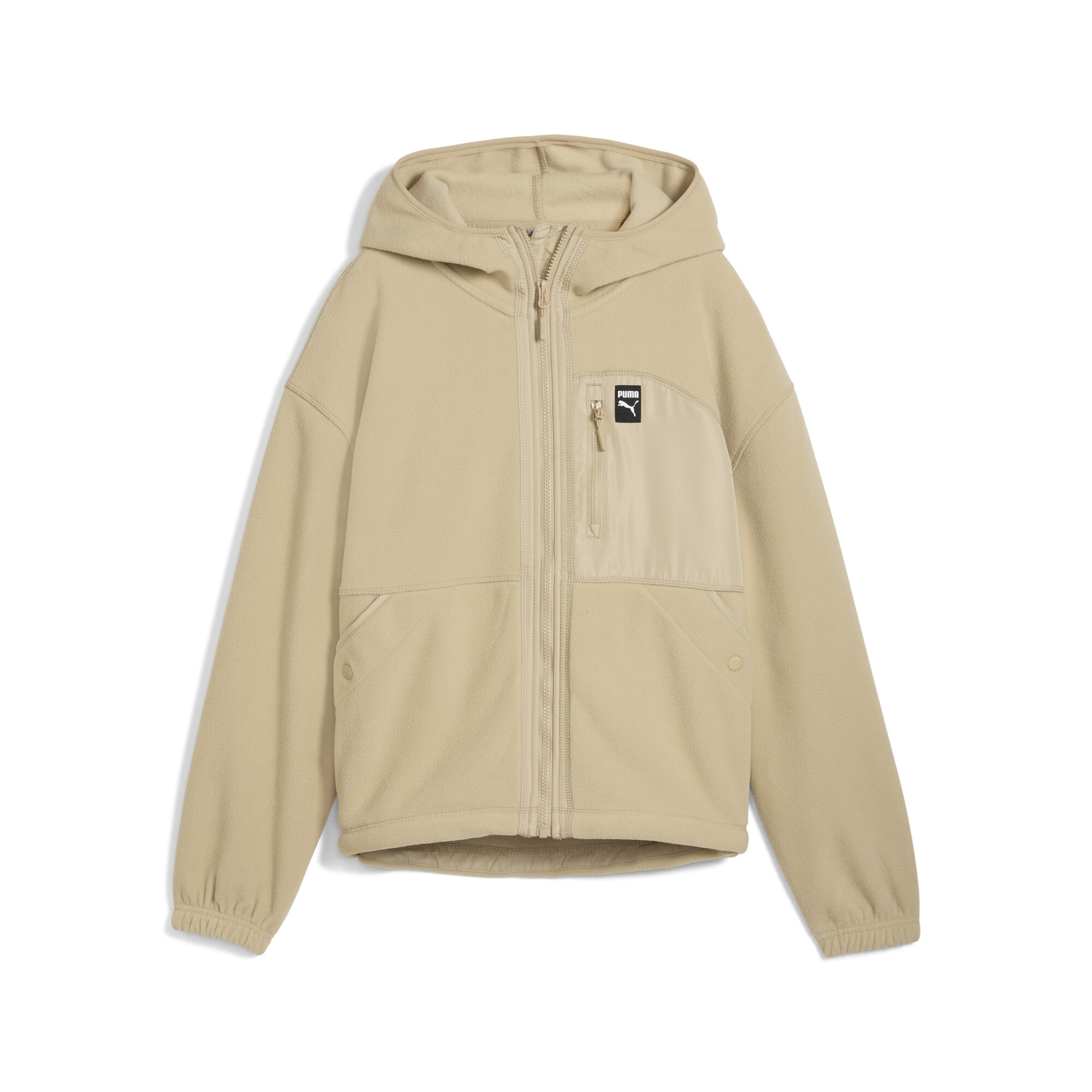 Puma Polar Fleece Hooded Jacket Women In Neutral