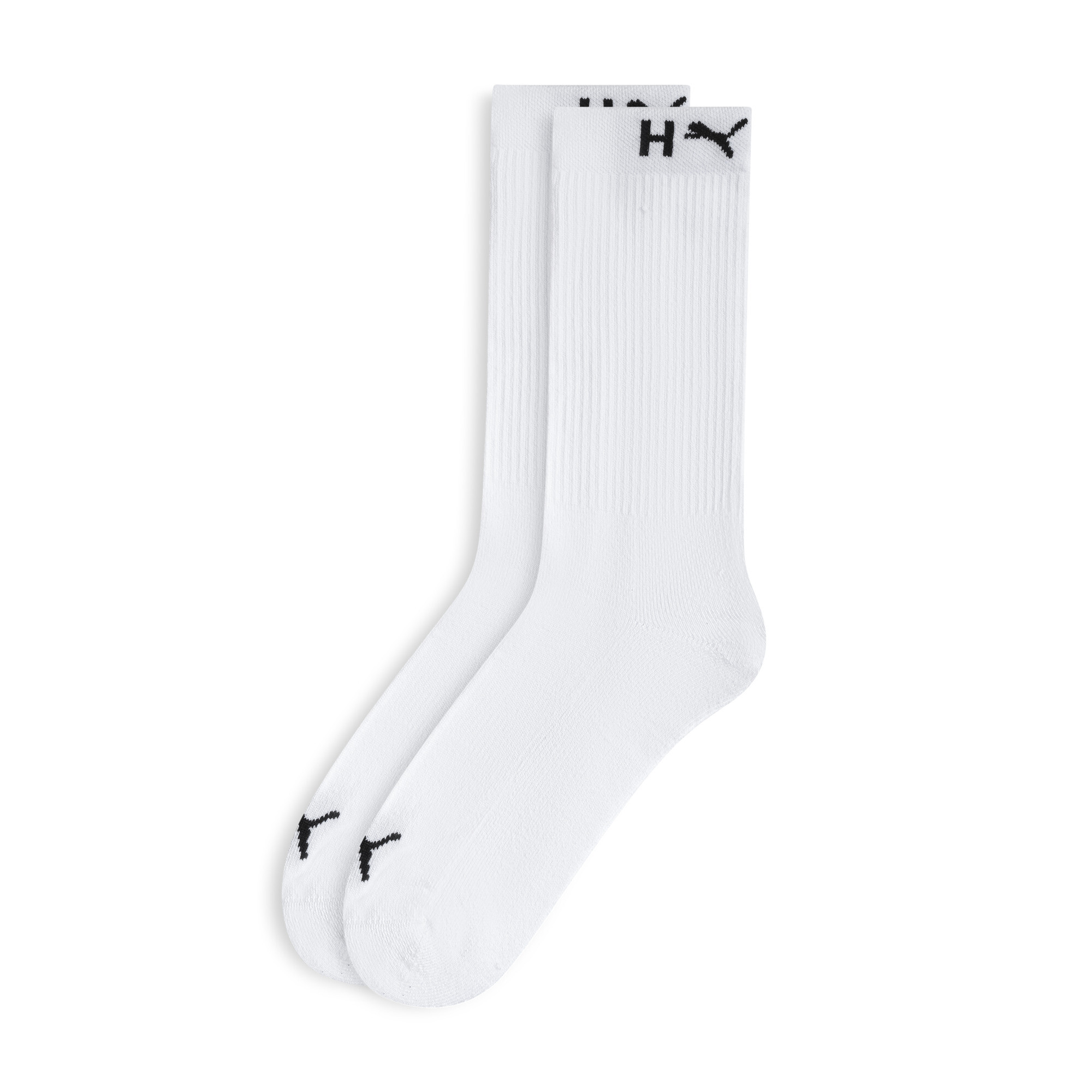 PUMA Half-Terry Crew Socks 1 Pack in White, Size 7-8.5