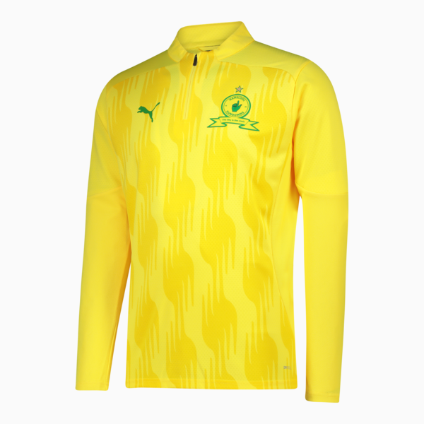 MSFC Mens Prematch Authentic&nbsp;1/4-zip, Yellow Blaze-Fast Green, large-ZAF