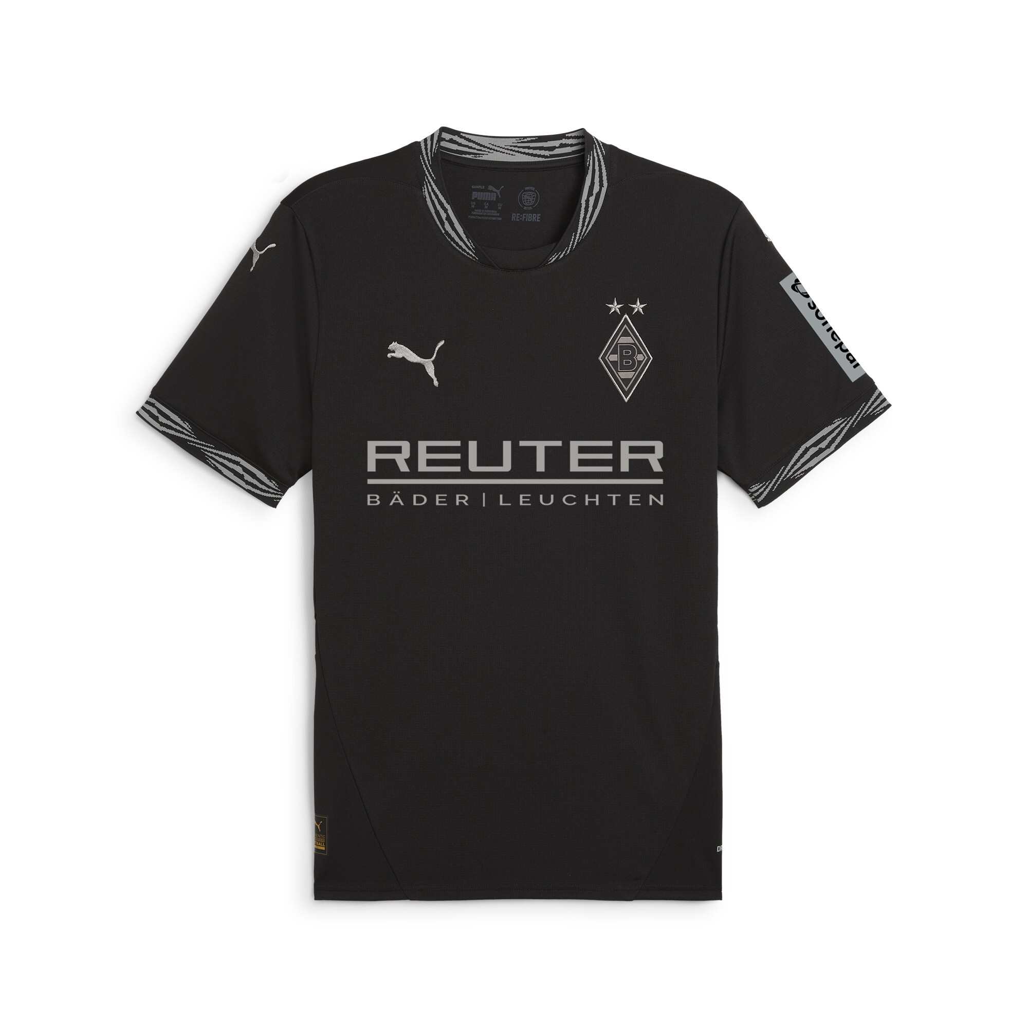 Puma Borussia Mönchengladbach 24/25 Ausweichtrikot Herren | Black/Aged Silver | Größe: 3XL