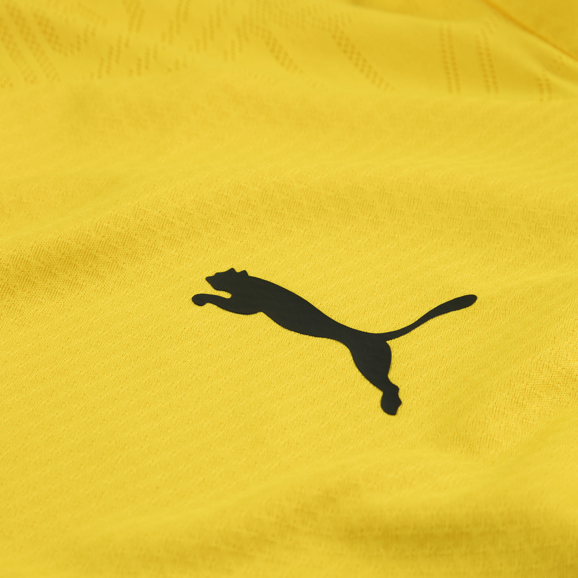 Borussia Dortmund trainingstop met kwartrits voor Heren, Zwart/Geel, Maat M | PUMA