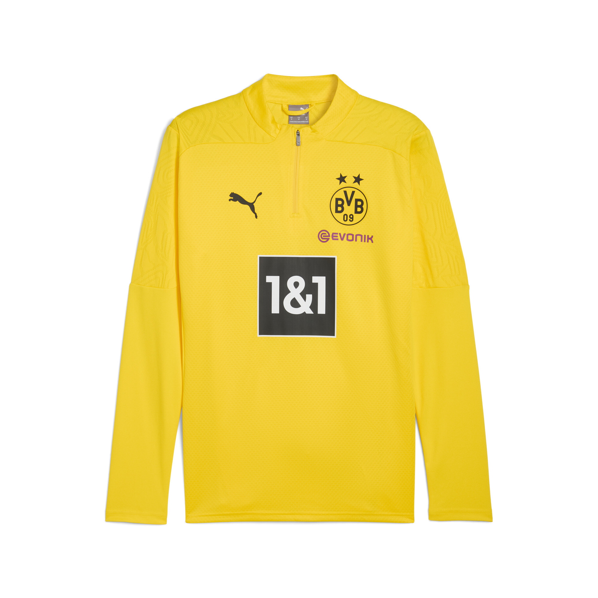 Puma Borussia Dortmund Trainingstop mit viertellangem Reißverschluss Herren | Faster Yellow/Black | Größe: L