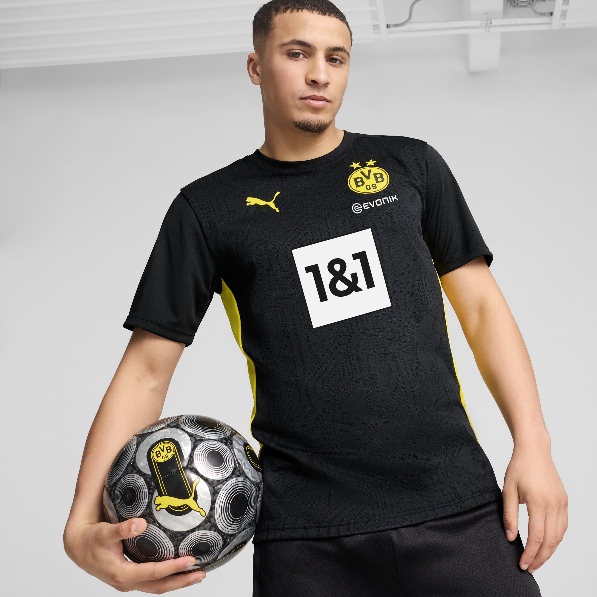 Puma Borussia Dortmund Trainingstrikot Herren | Black/Faster Yellow | Größe: M