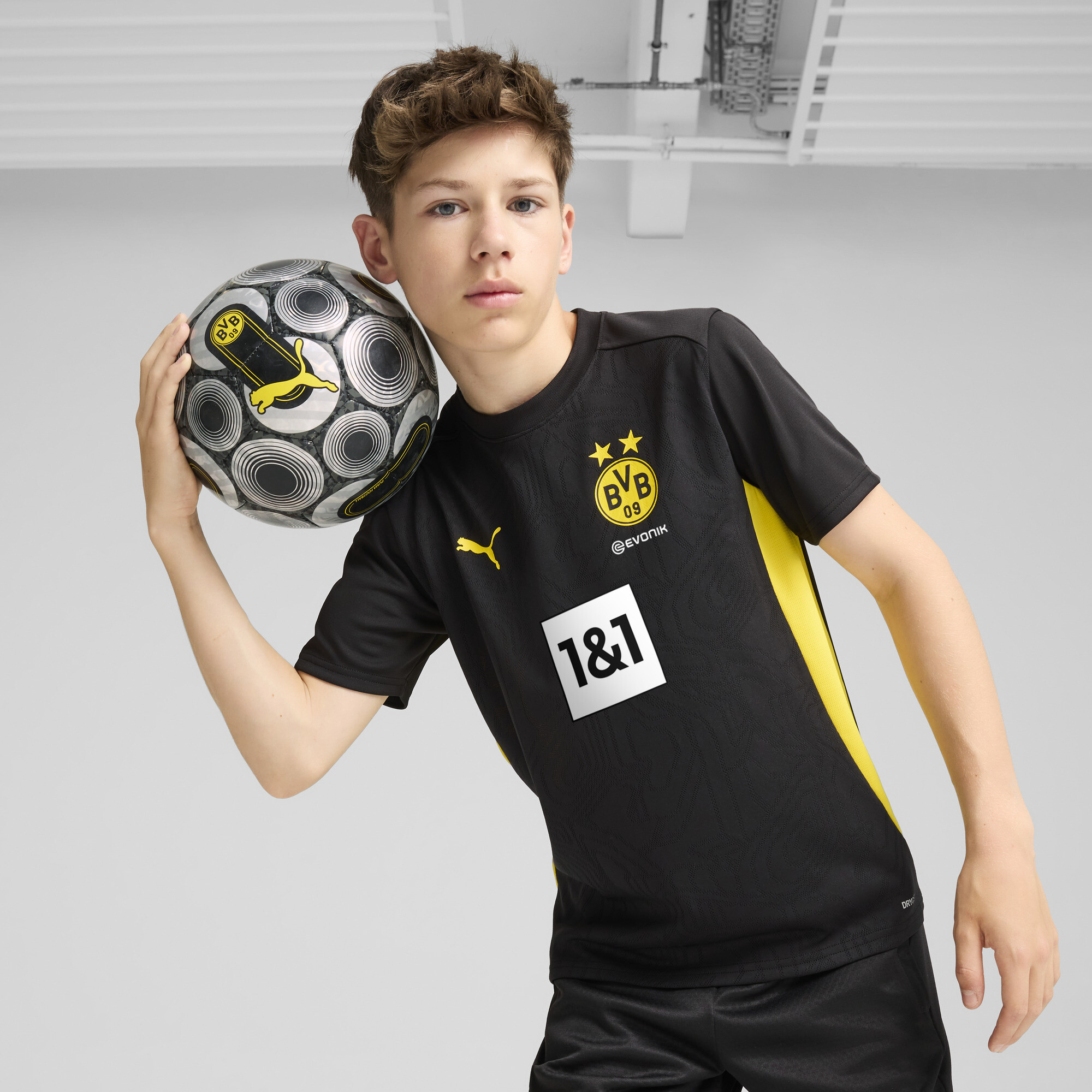 Puma Borussia Dortmund Trainingstrikot Teenager Für Für Kinder | Black/Faster Yellow | Größe: 5-6Y