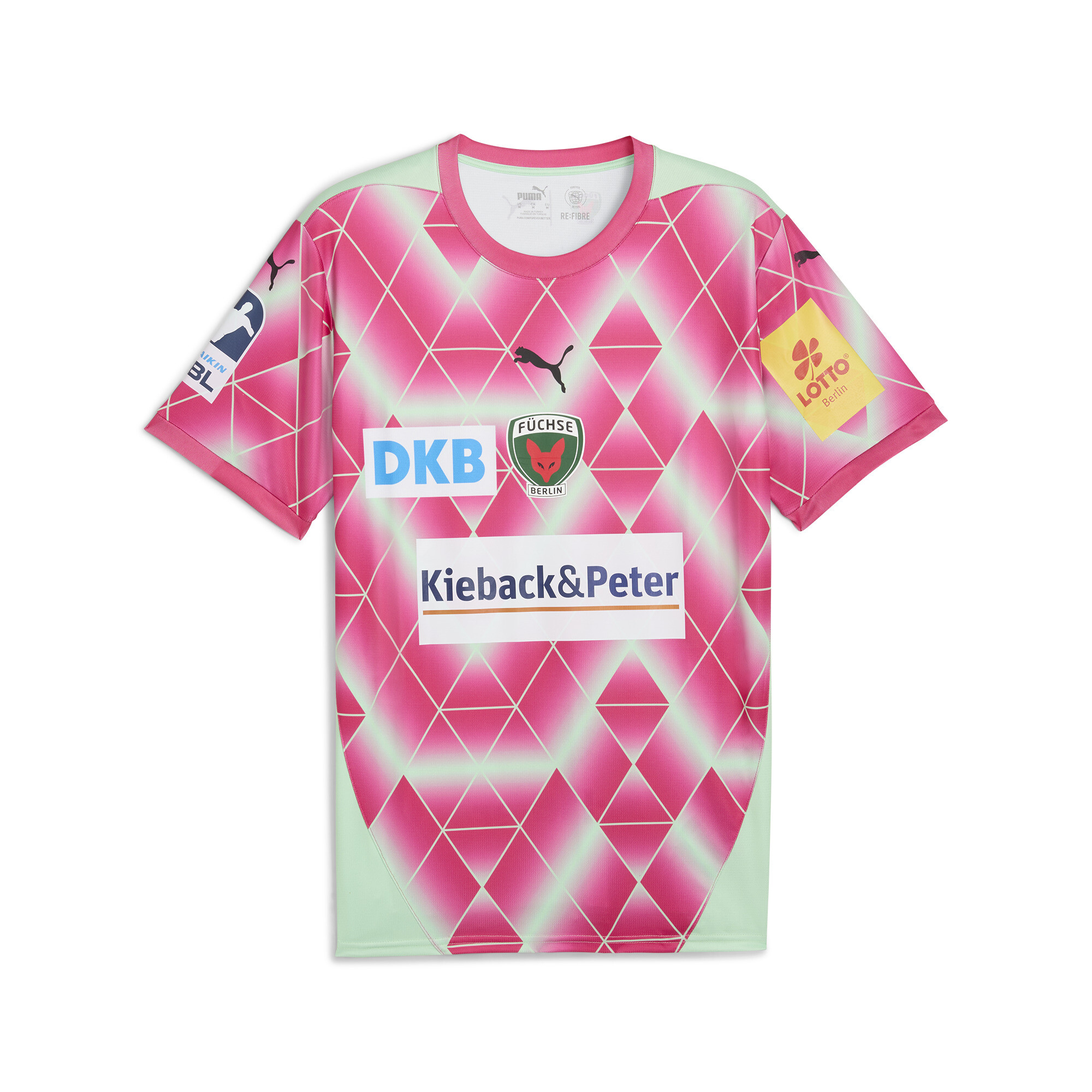 Puma Füchse Berlin 24/25 Auswärtstrikot Herren | Fresh Mint/Pink | Größe: 3XL