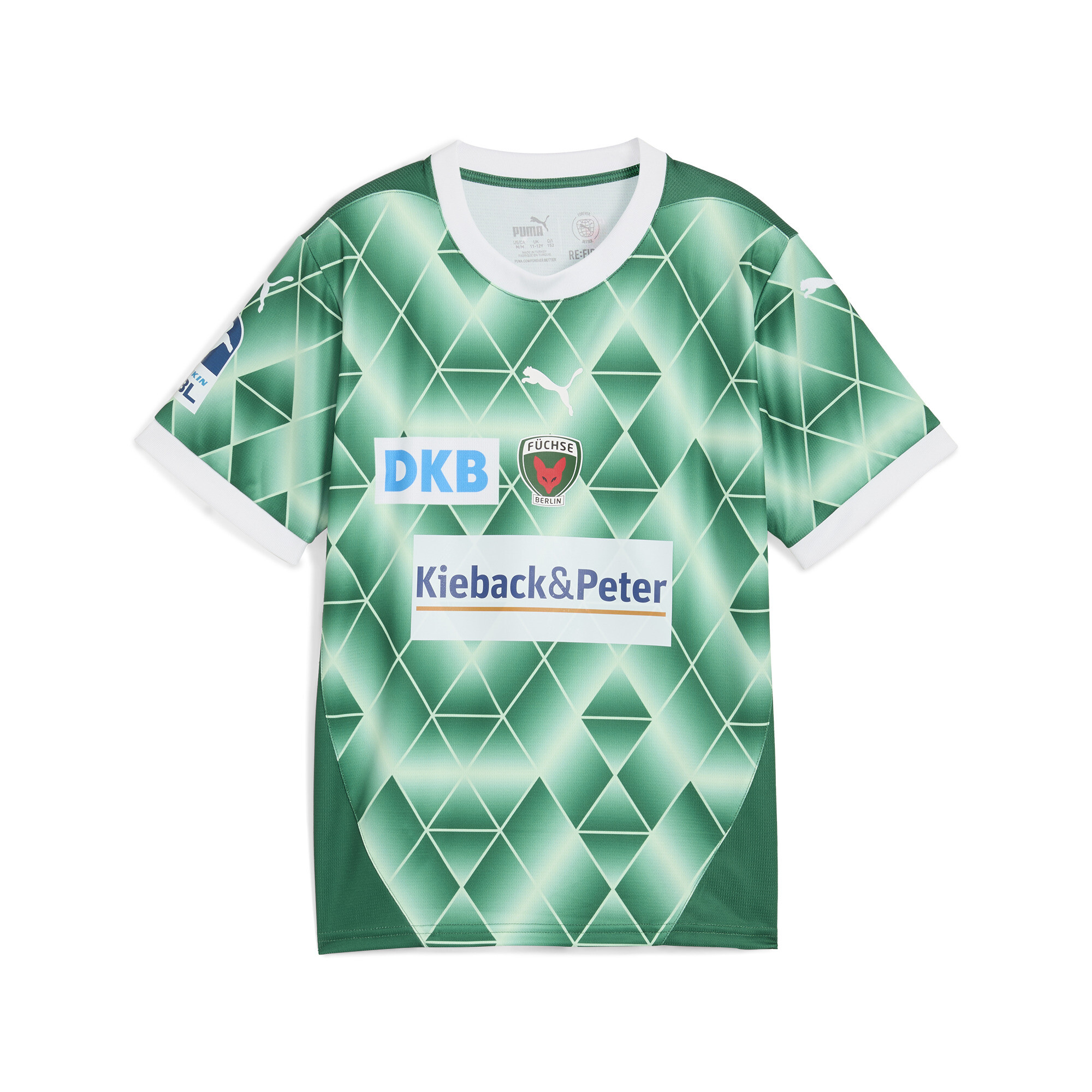 Puma Füchse Berlin 24/25 Home Jersey Youth, Green, Size 11-12Y, Clothing