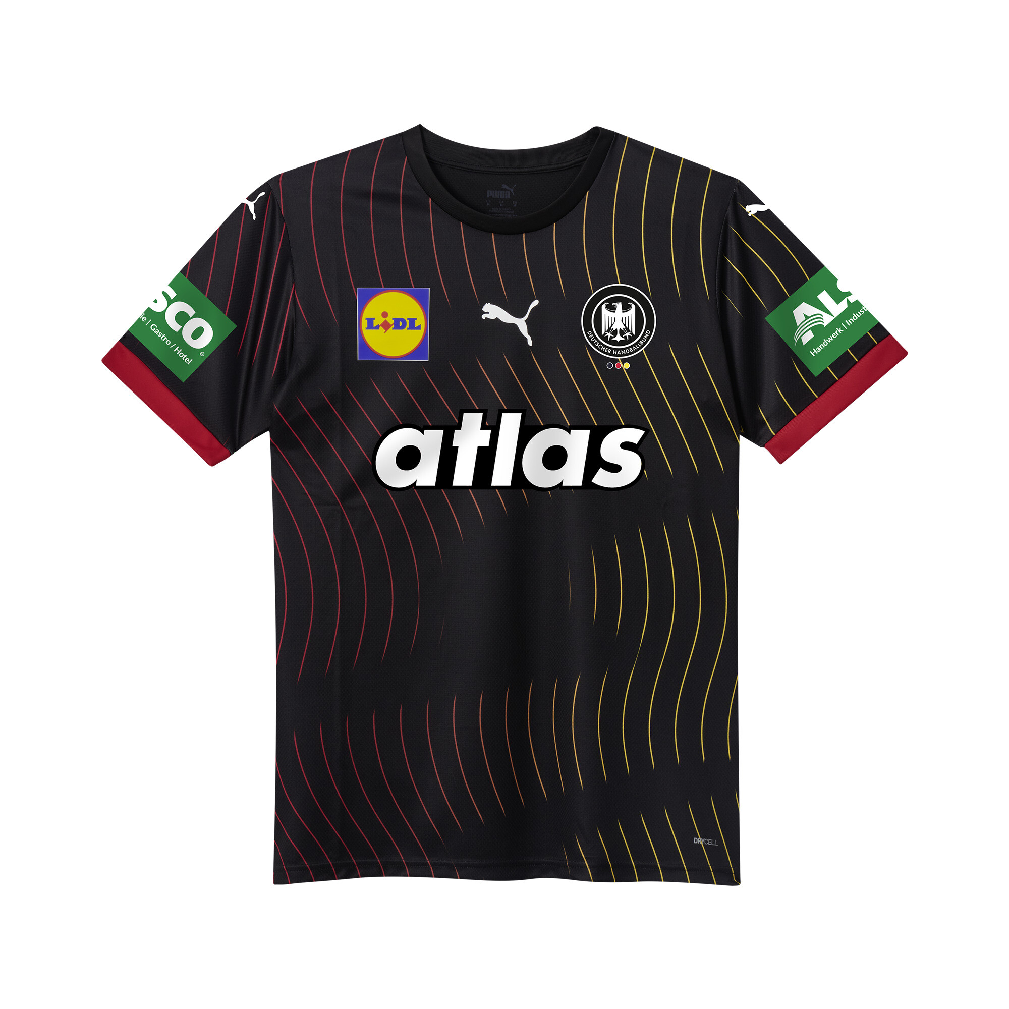 Puma Deutschland 2025 Handball Auswärtstrikot Herren | Black/Red | Größe: 3XL