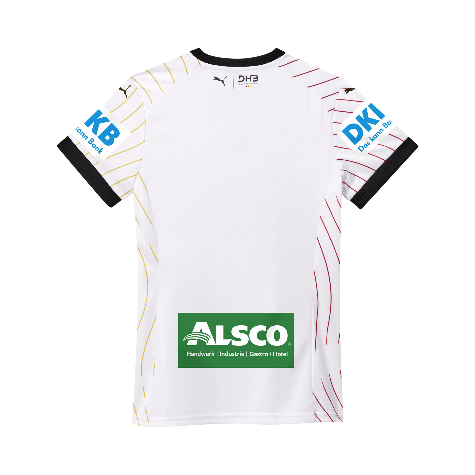 PUMA Duitsland Handbal 2025 thuisshirt voor Dames, Zwart/Wit, Maat XXL thumbnail 2