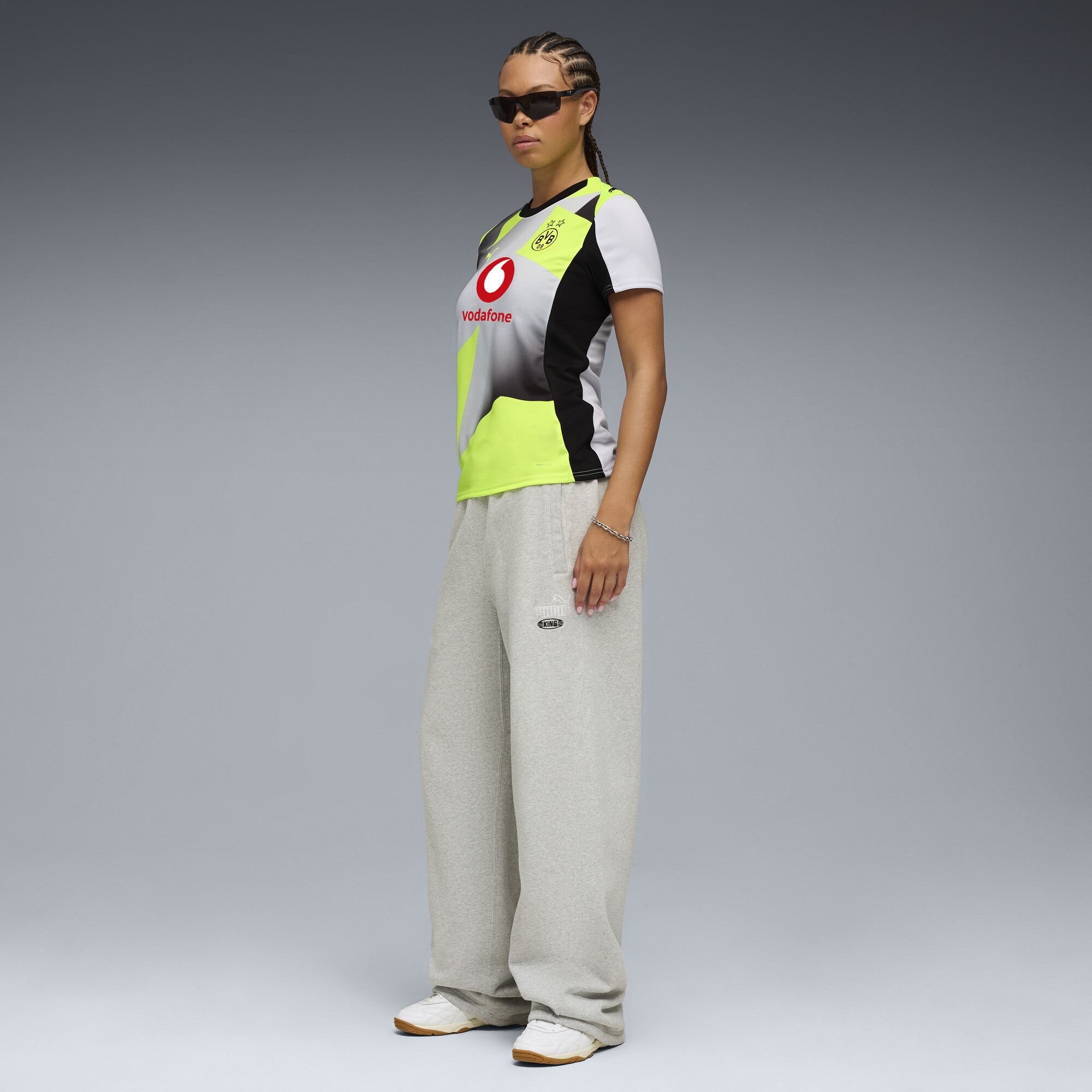 PUMA Borussia Dortmund 25/26 uitshirt voor Dames, Geel/Zilver, Maat XS thumbnail 4