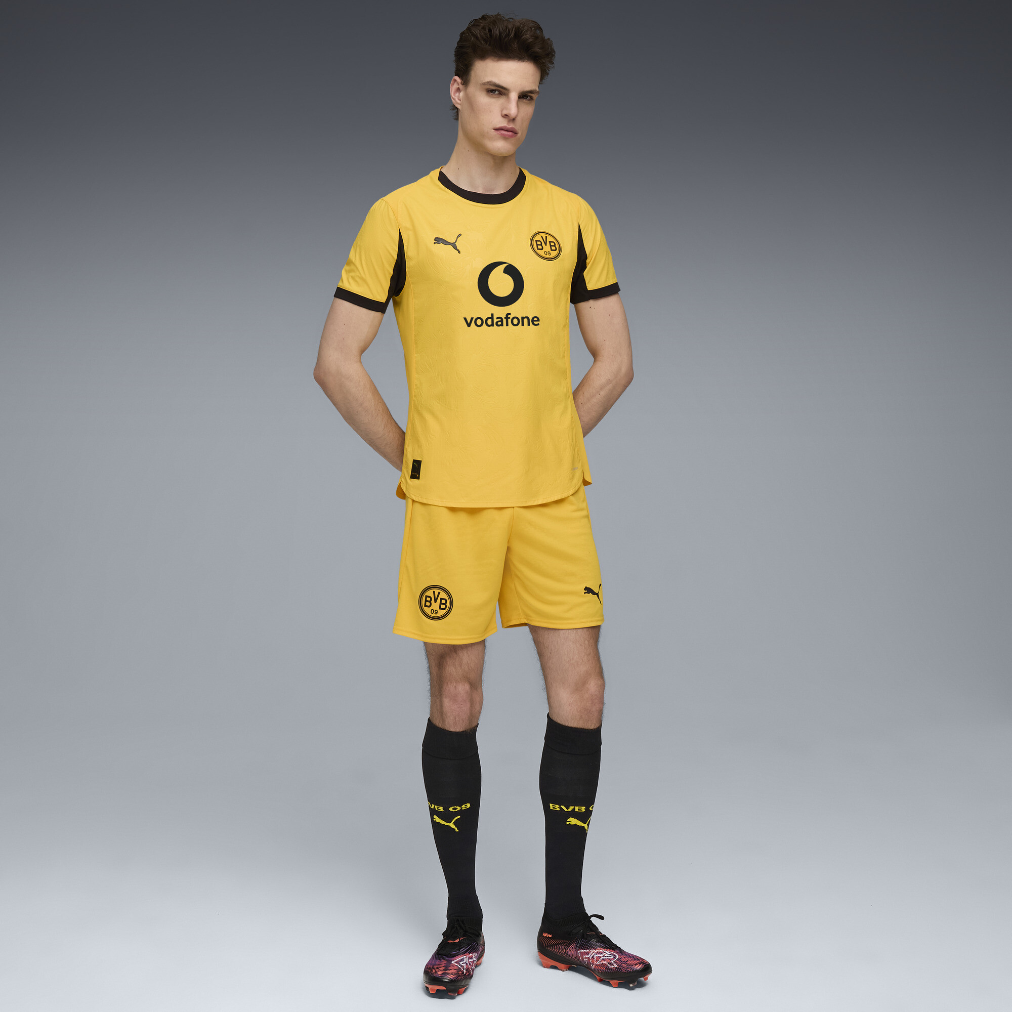 PUMA Borussia Dortmund 25/26 Authentic Cup voetbalshirt voor Heren, Zwart/Geel, Maat XL thumbnail 5
