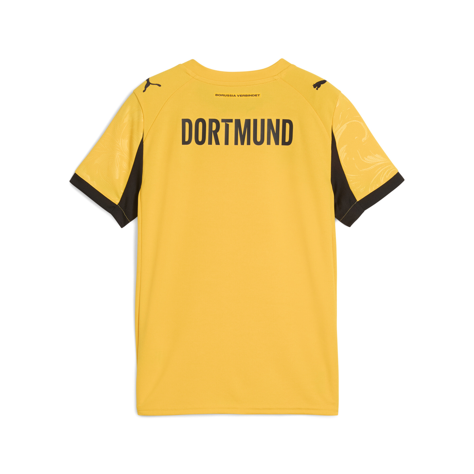 PUMA Borussia Dortmund 25/26 Cup voetbalshirt, Zwart/Geel, Maat 15-16Y thumbnail 2