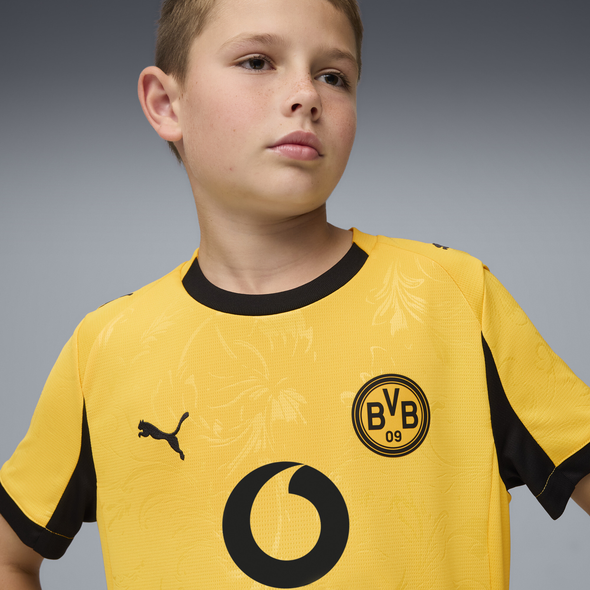 PUMA Borussia Dortmund 25/26 Cup voetbalshirt, Zwart/Geel, Maat 15-16Y thumbnail 6