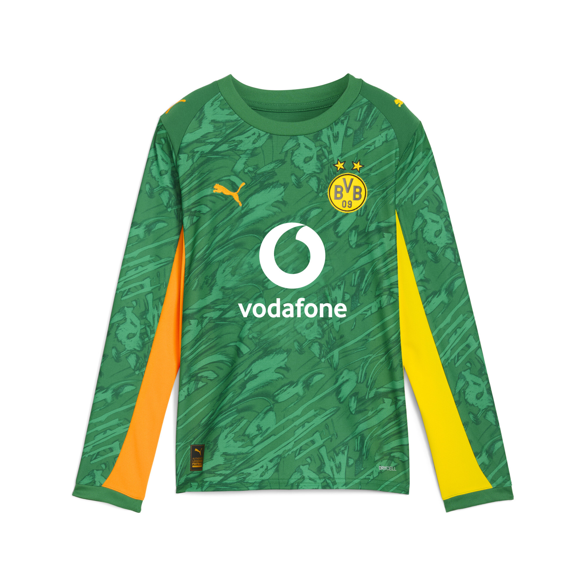 PUMA Borussia Dortmund 25/26 keepersshirt met lange mouwen, Groen/Oranje, Maat 15-16Y thumbnail 3