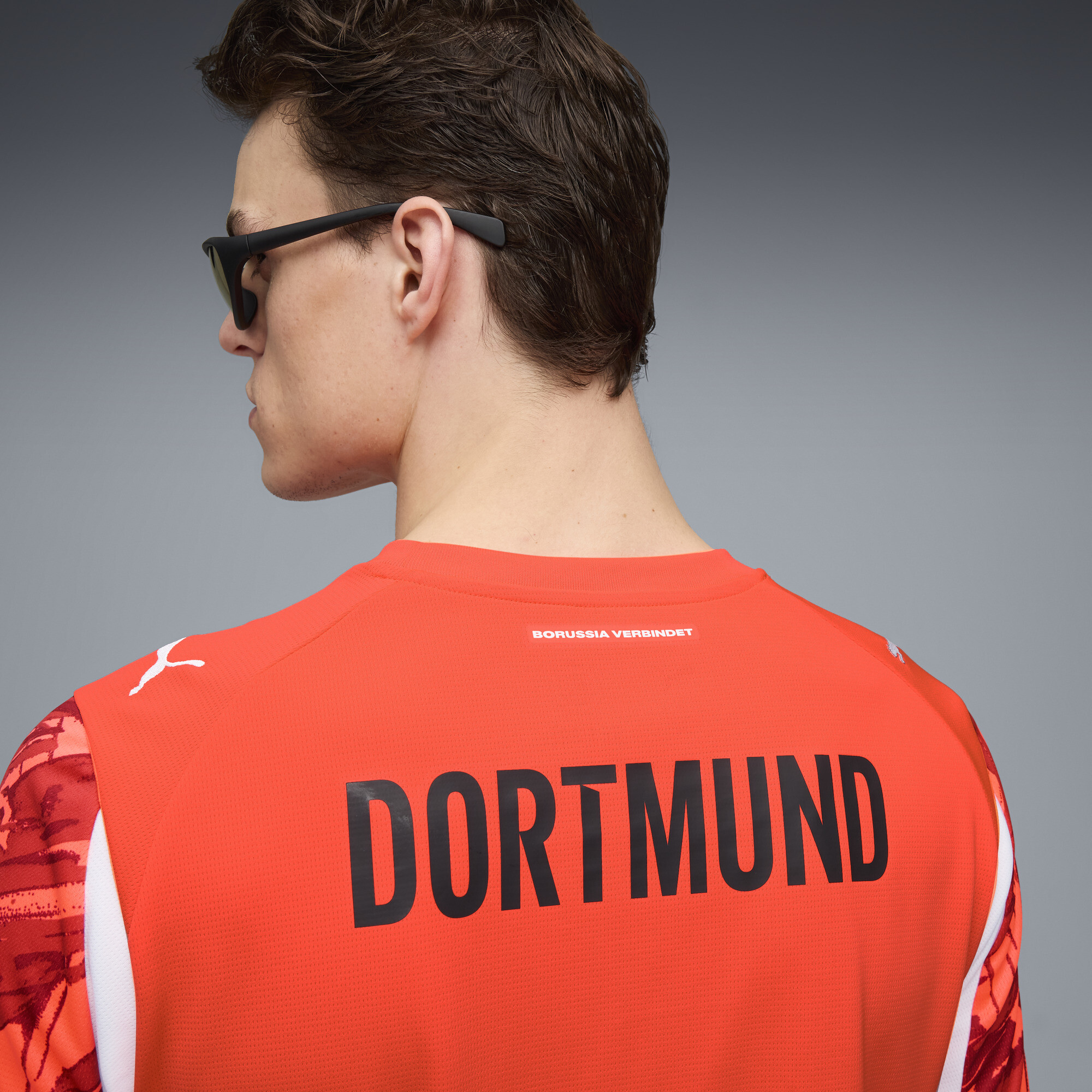 PUMA Borussia Dortmund 25/26 keepersshirt met korte mouwen voor Heren, Rood/Zilver, Maat XS thumbnail 2