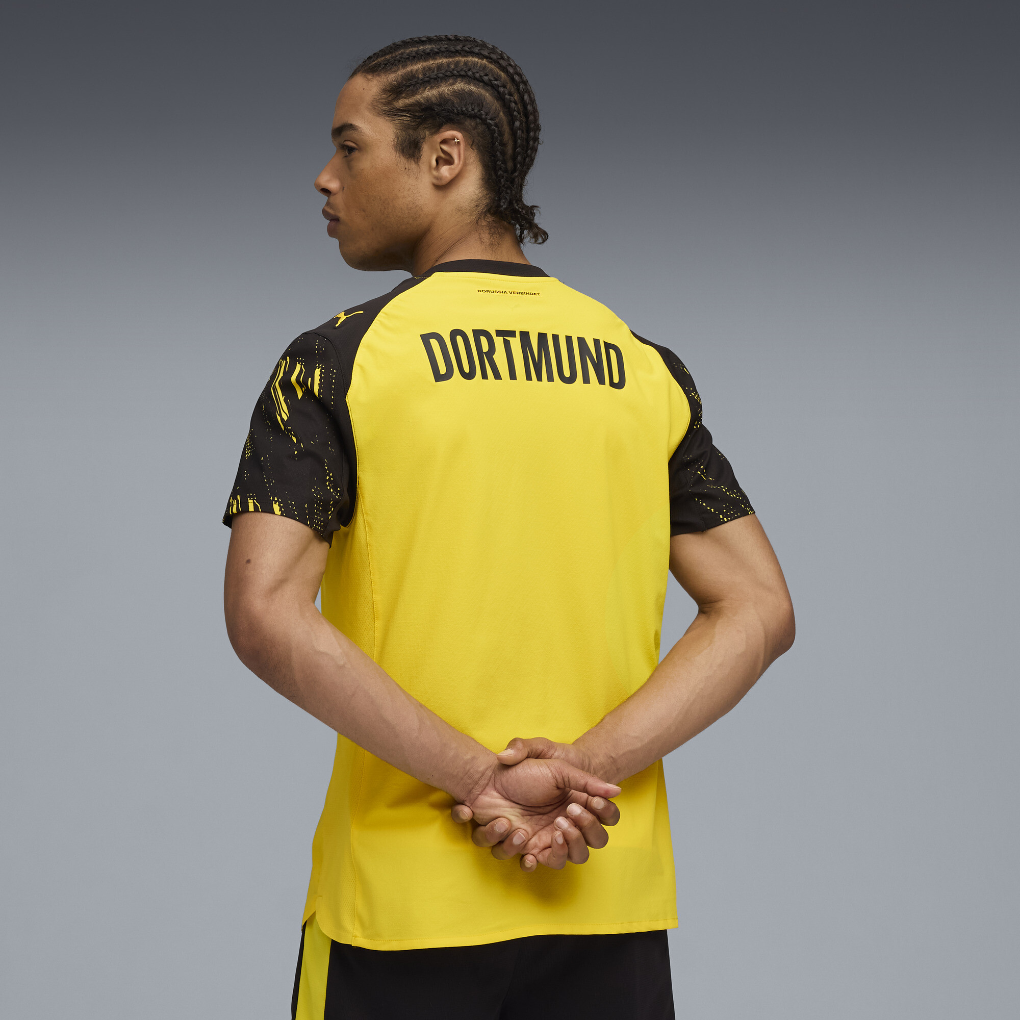 PUMA Borussia Dortmund 25/26 Authentic thuisshirt voor Heren, Zwart/Geel, Maat L thumbnail 4